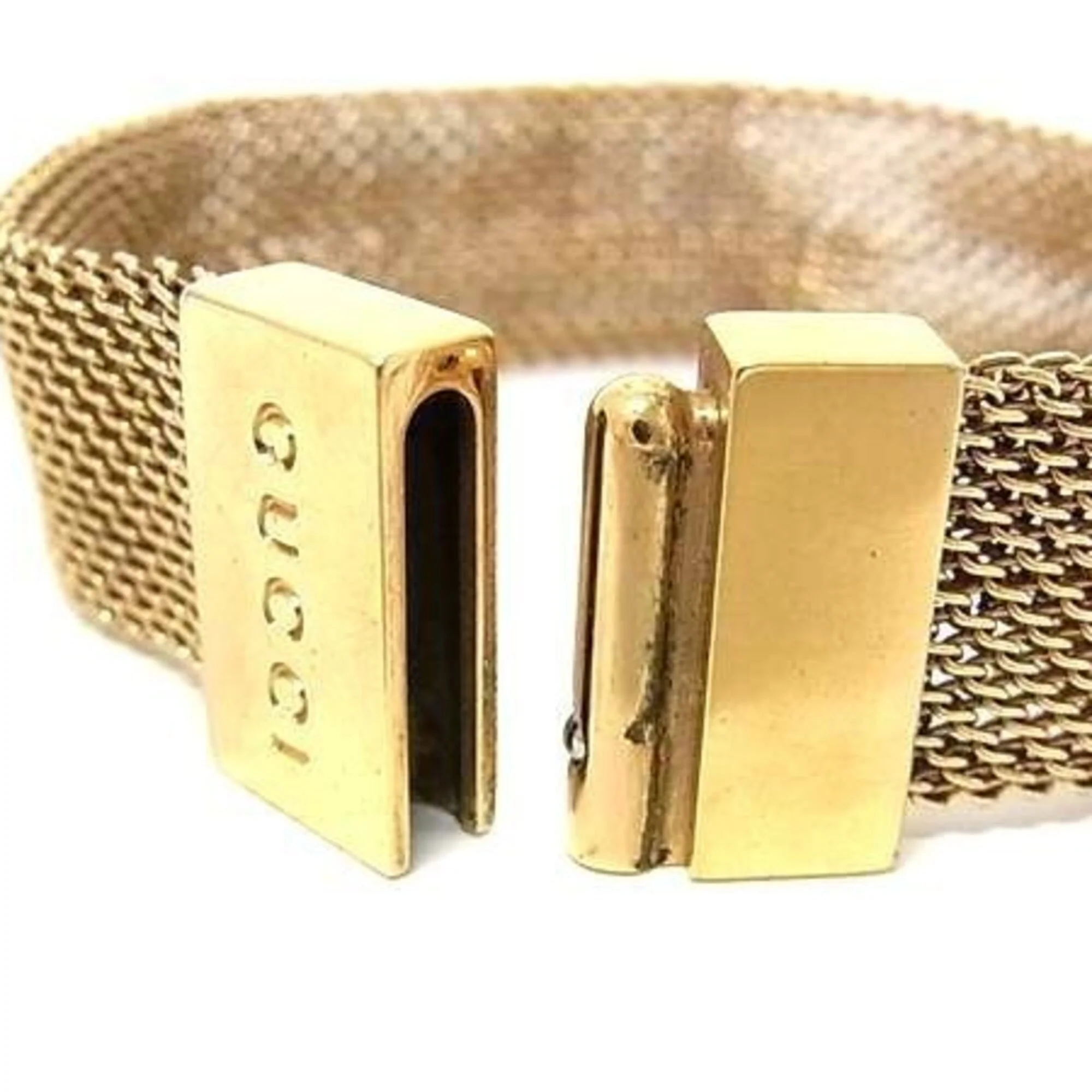 Mesh Bracelet Gold Metal - Image 3