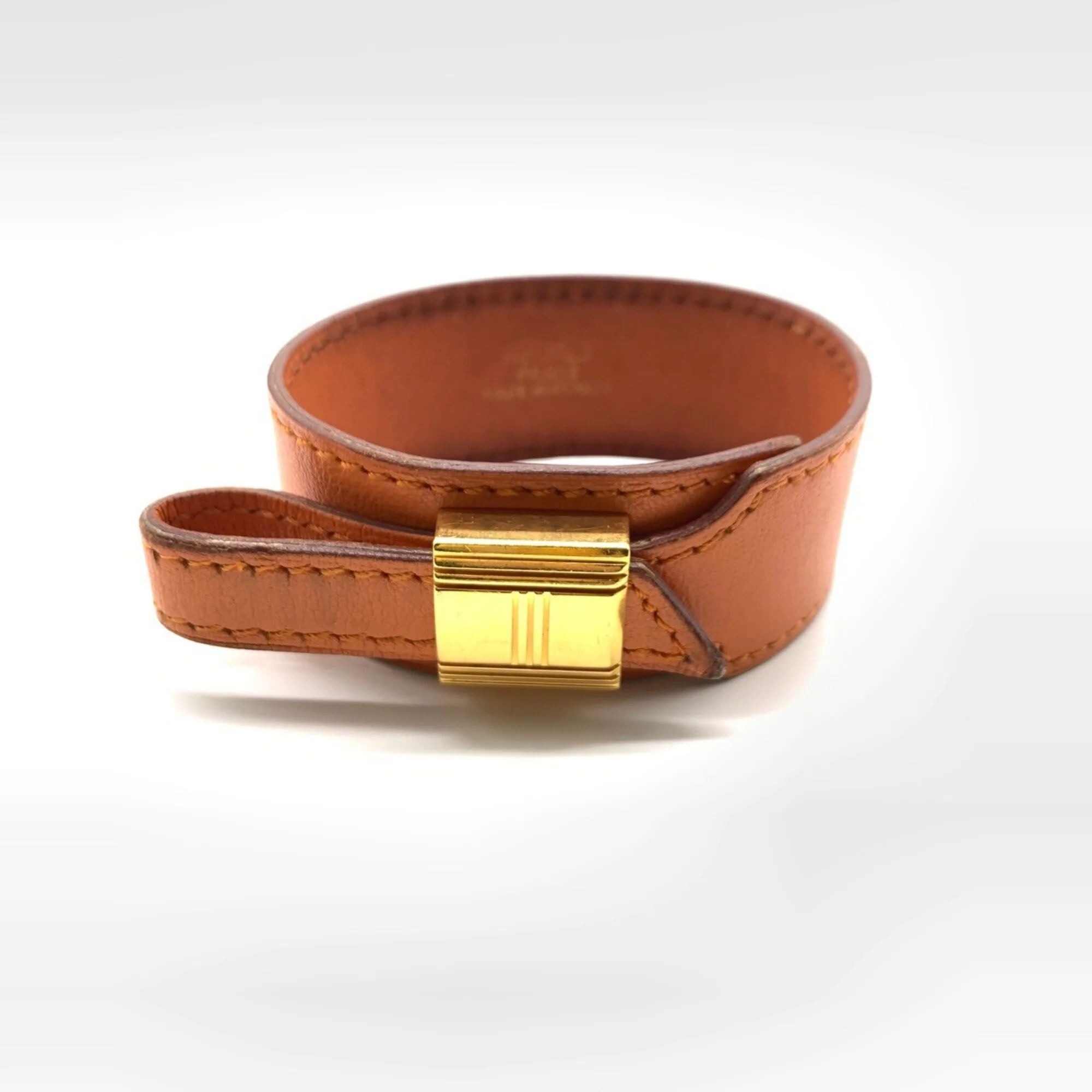 Artemis Bracelet Orange Leather