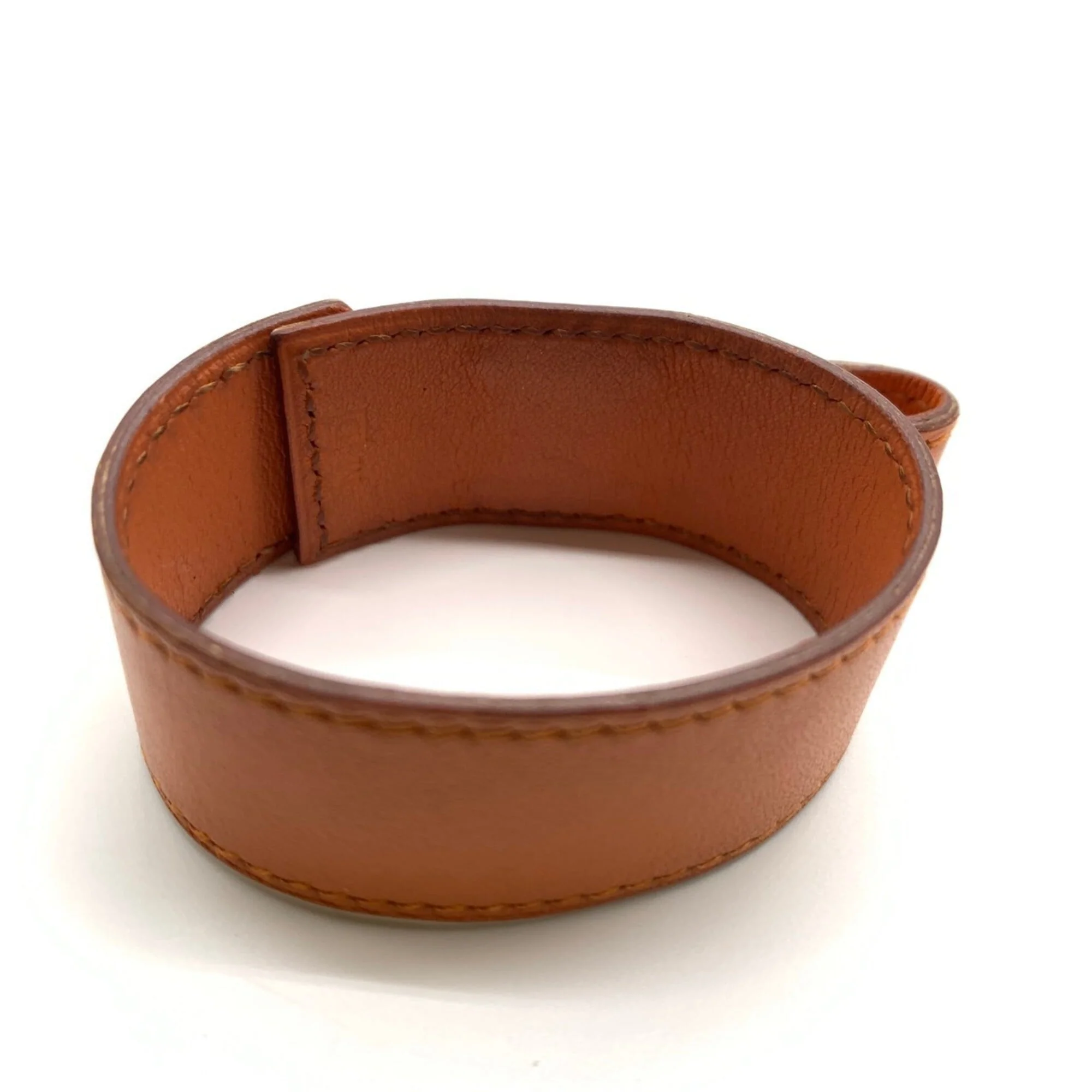 Artemis Bracelet Orange Leather - Image 2