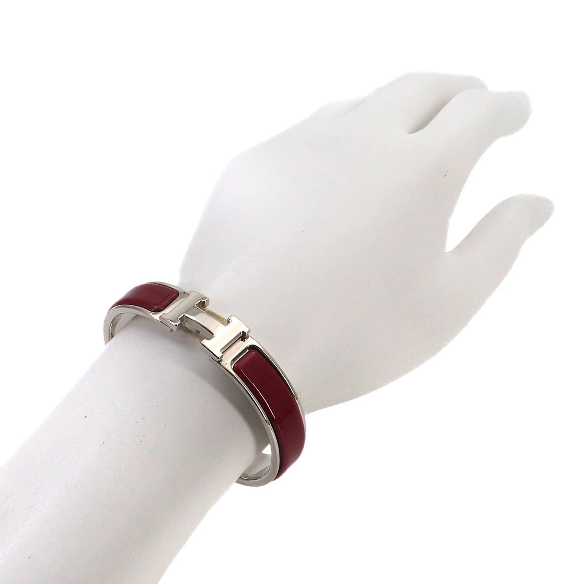 Bangle Bracelet Red and Silver - Image 6