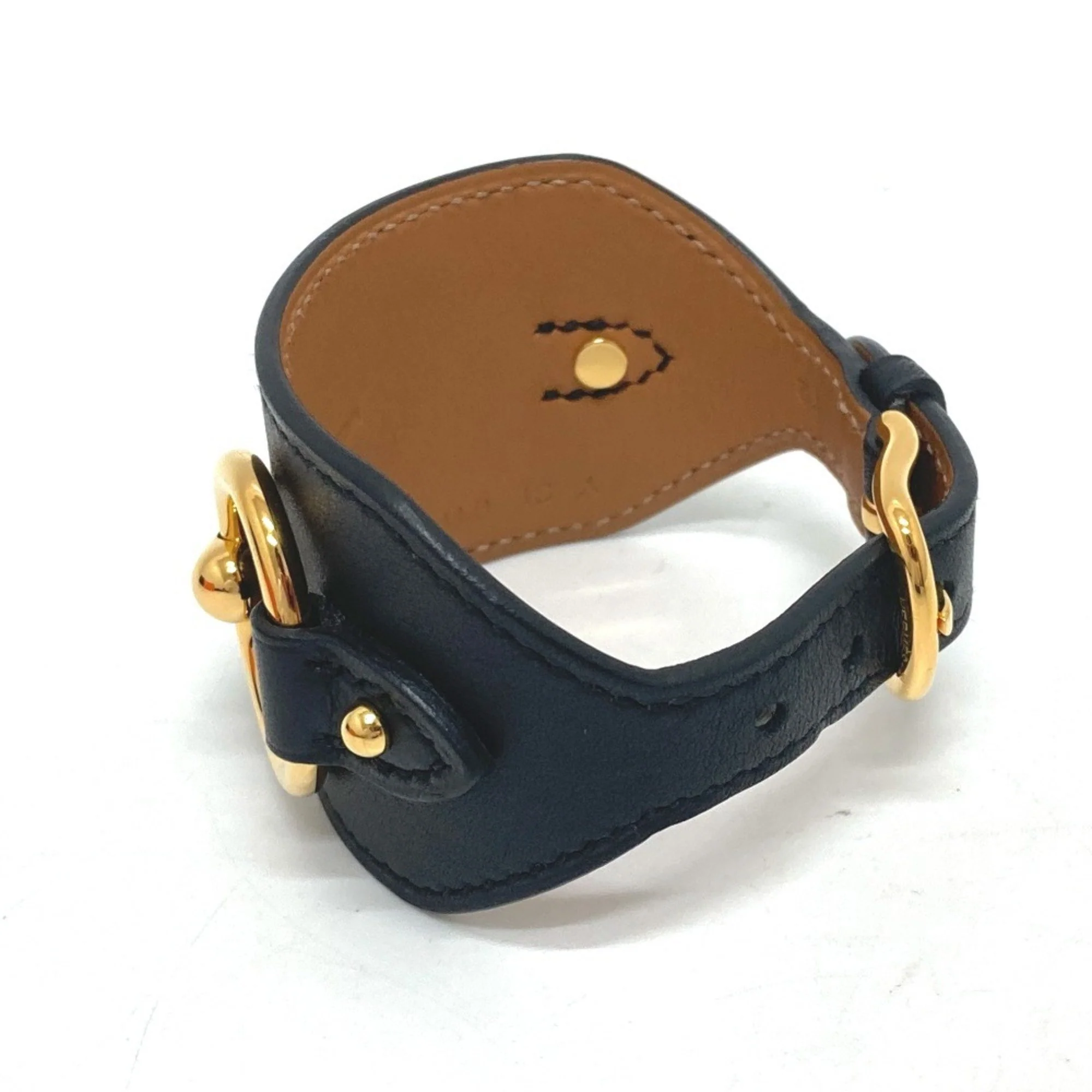 Bangle Bracelet Swift Leather Black - Image 3