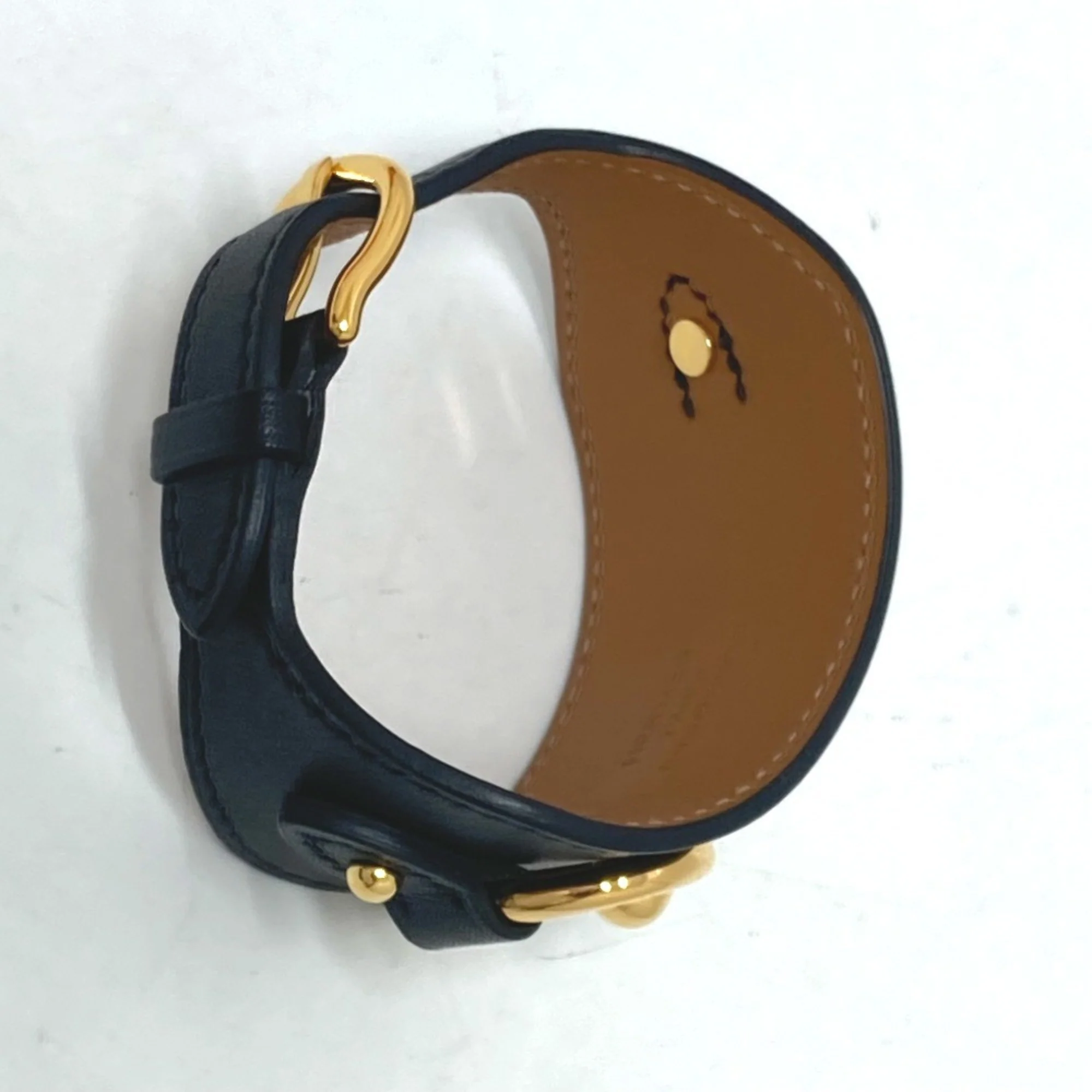 Bangle Bracelet Swift Leather Black - Image 5