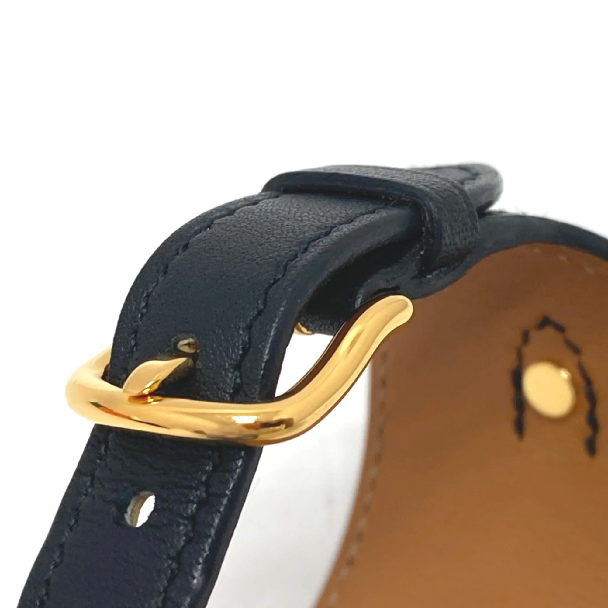 Bangle Bracelet Swift Leather Black - Image 7