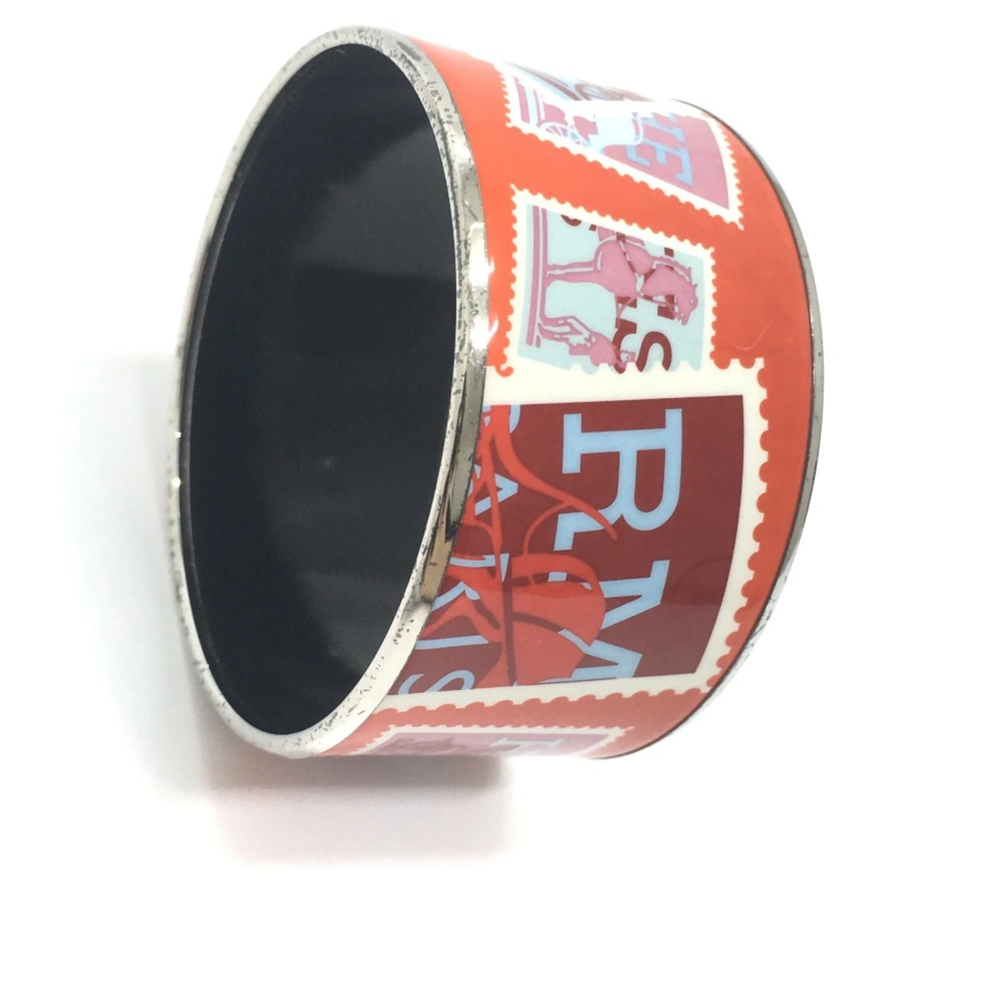 Bangle Cloisonné and Enamel Orange Bracelet - Image 3