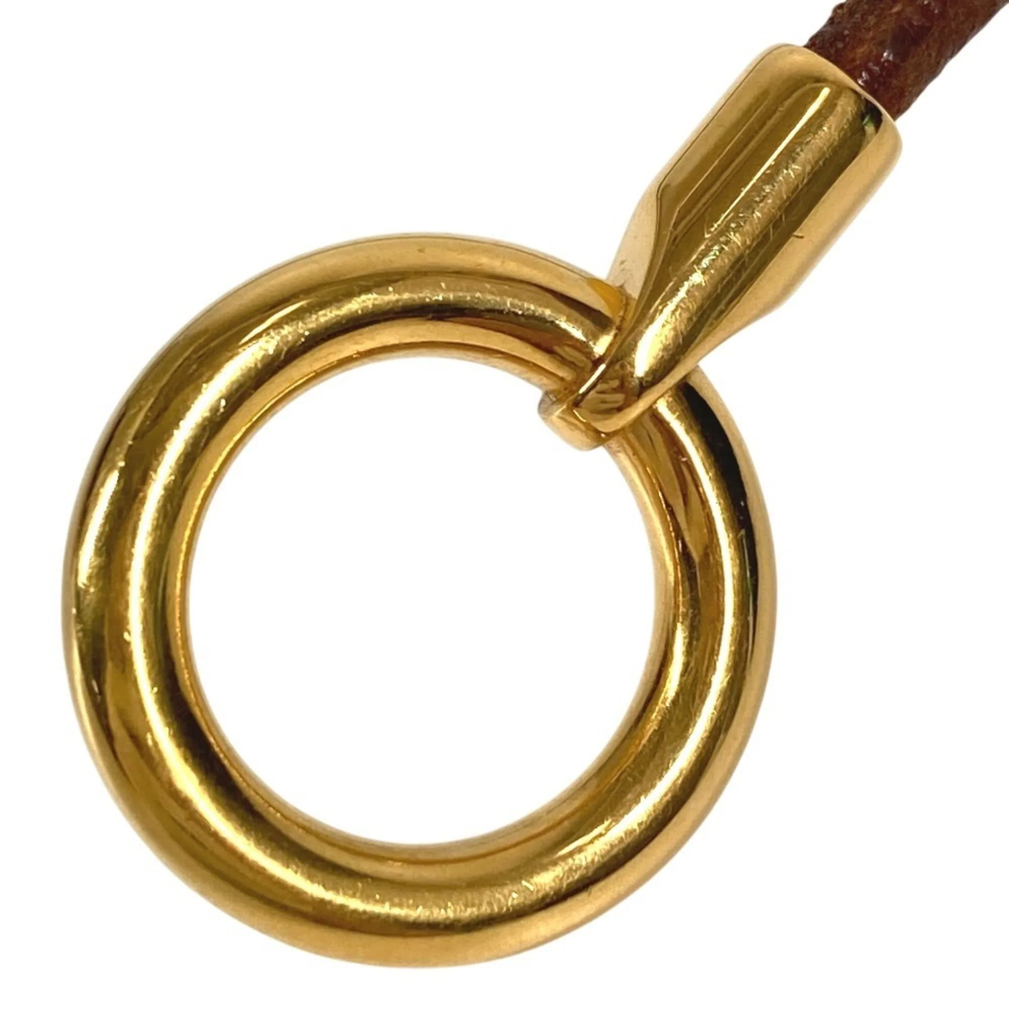 Bangle Leather Brown and Gold Bracelet - Image 7