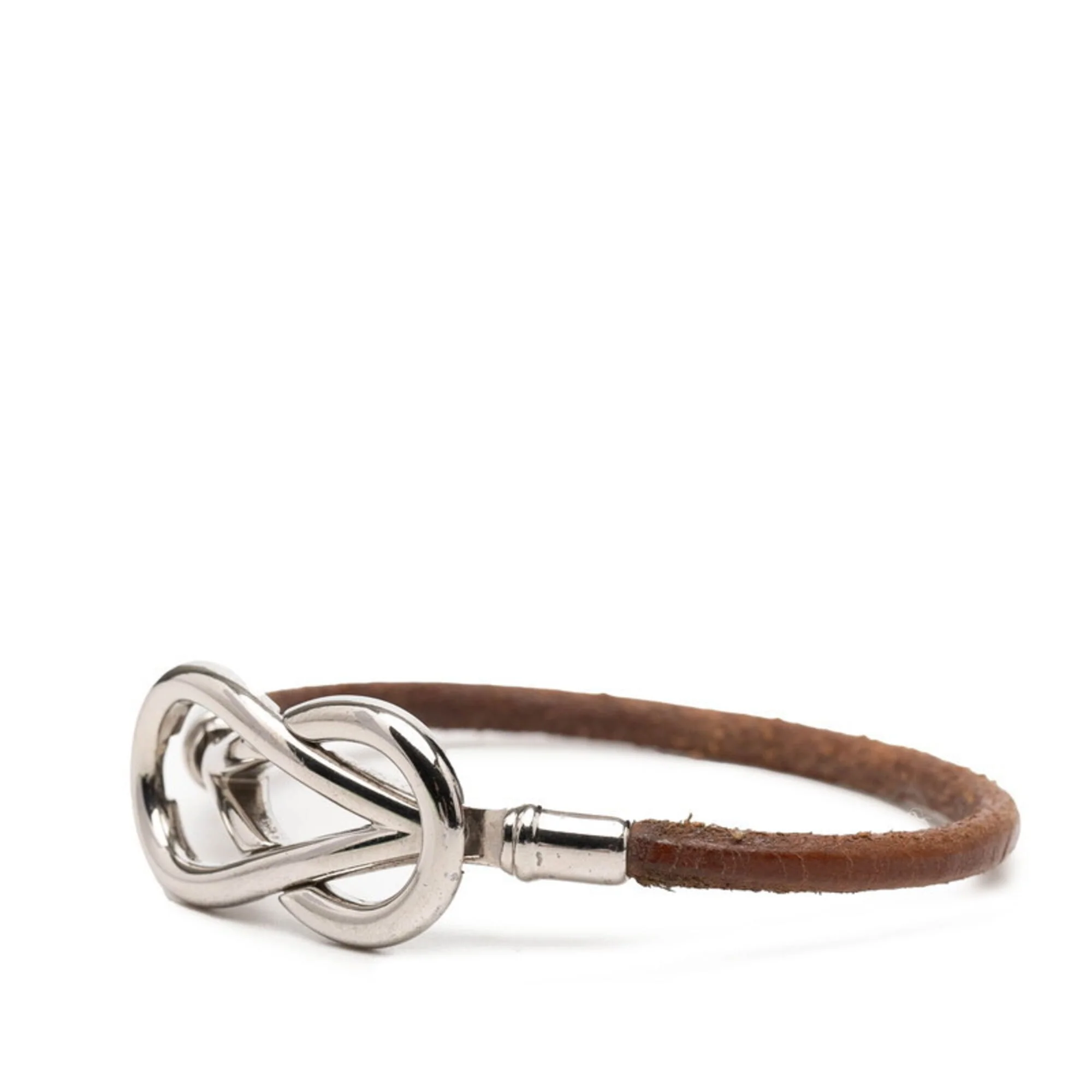 Bracelet Brown Leather and Metal - Image 2