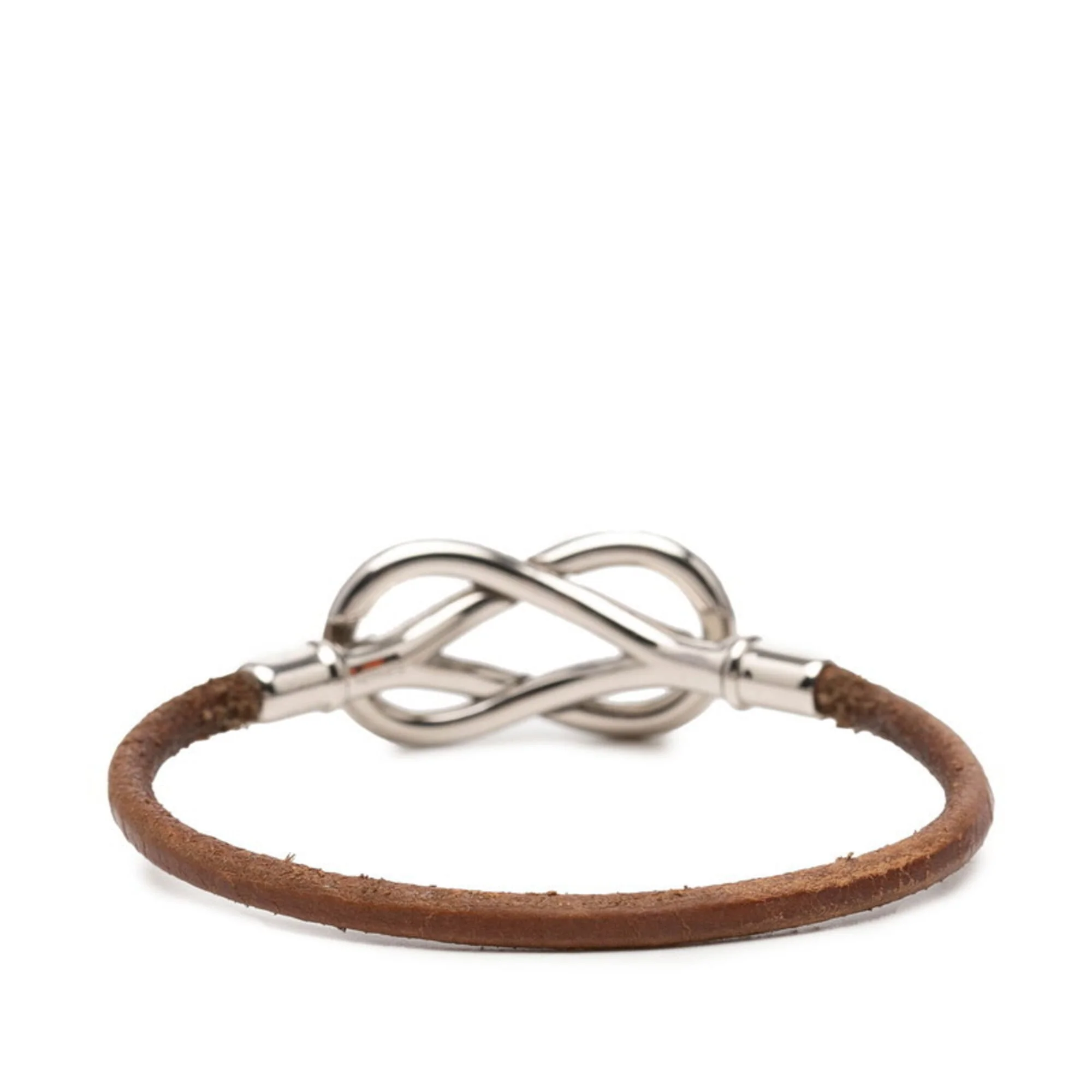 Bracelet Brown Leather and Metal - Image 3