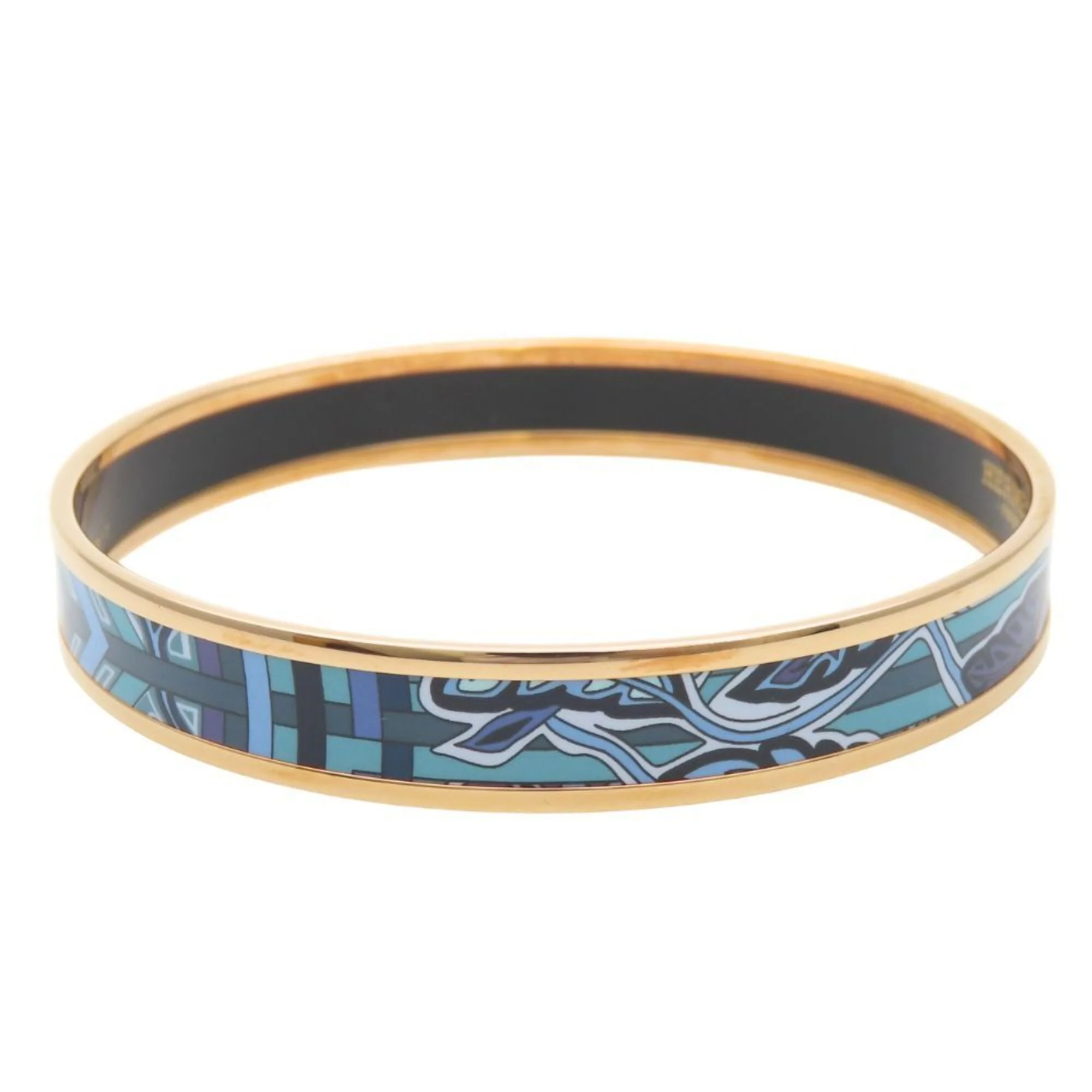 Bracelet Cloisonné and Enamel and Gold Blue Purple - Image 5