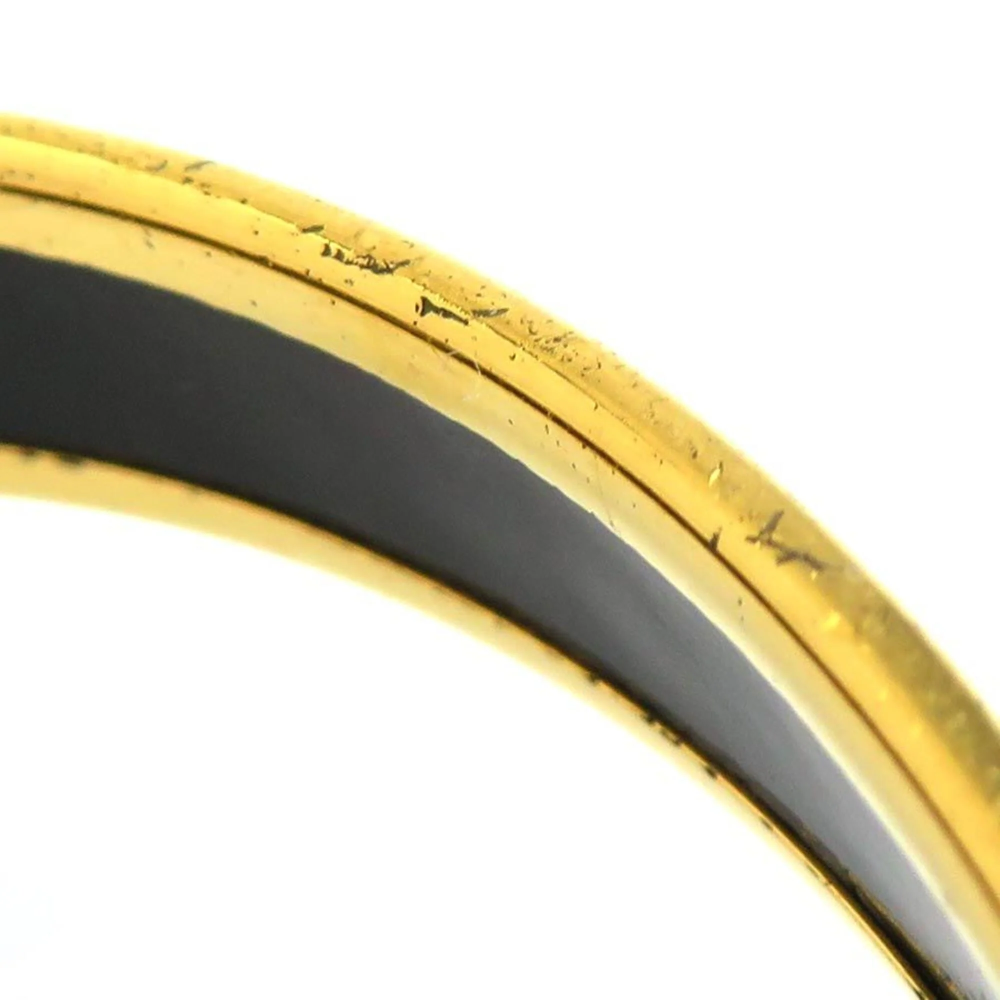 Bracelet Enamel and Metal Black Gold White - Image 9