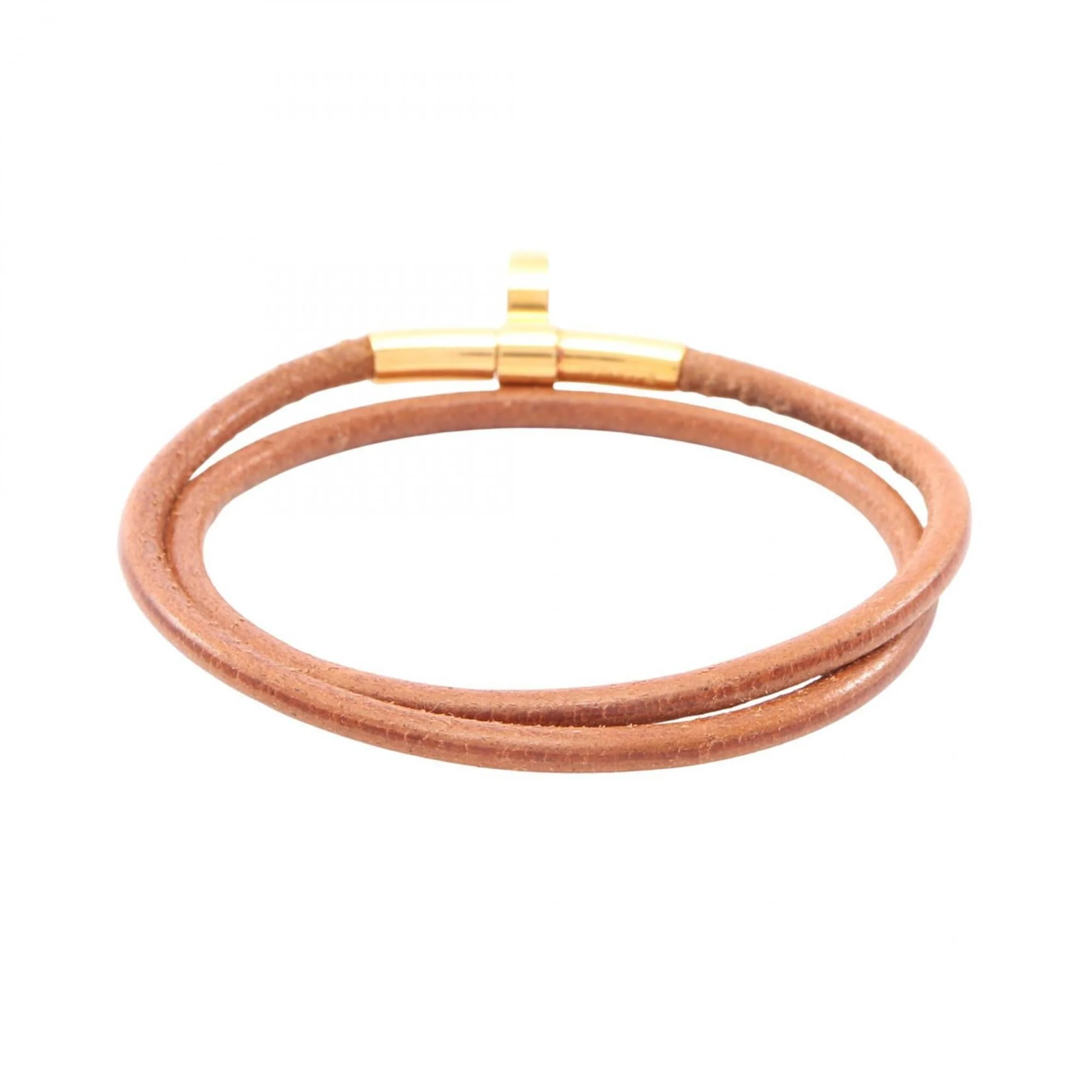 Bracelet Gold and Leather - Image 2