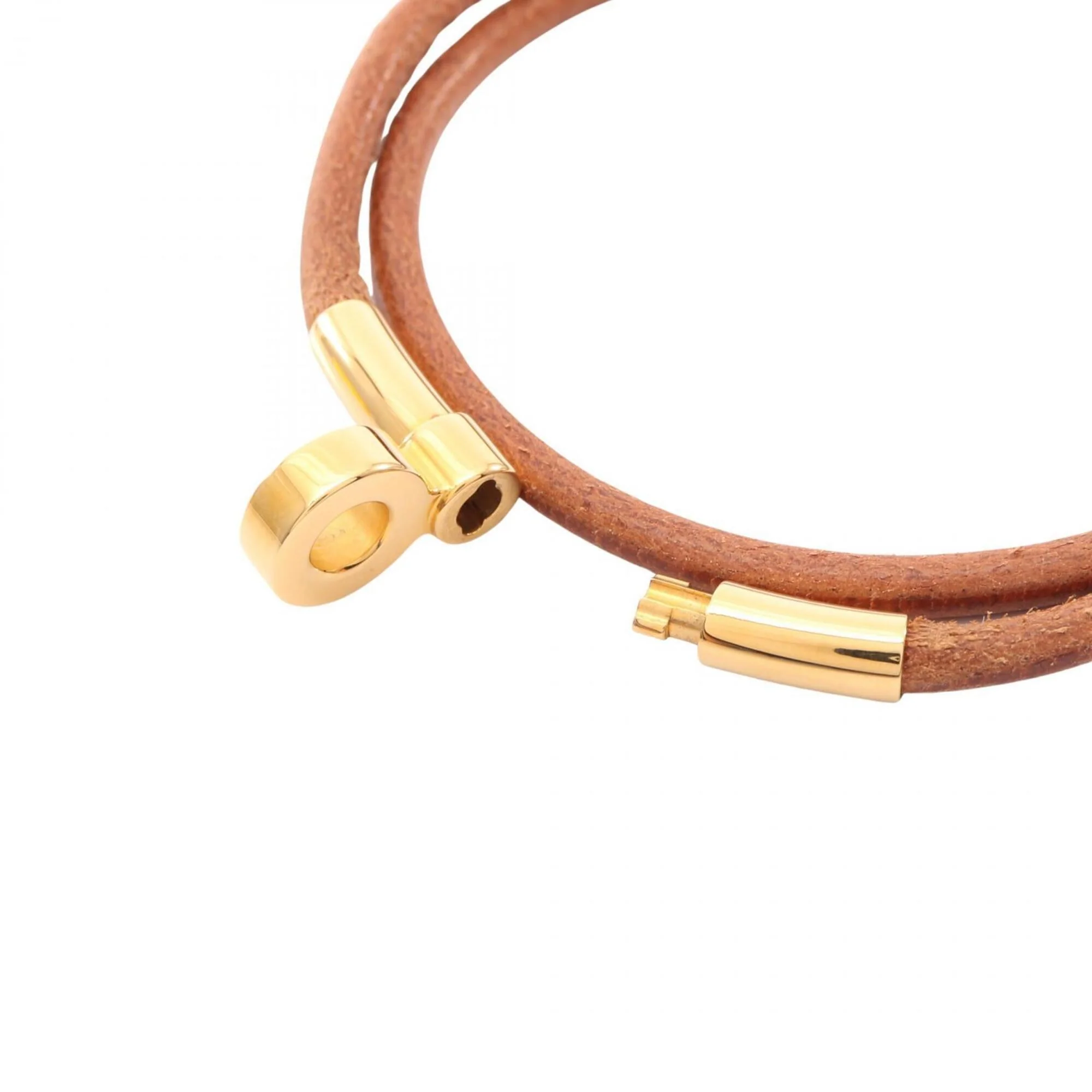 Bracelet Gold and Leather - Image 3