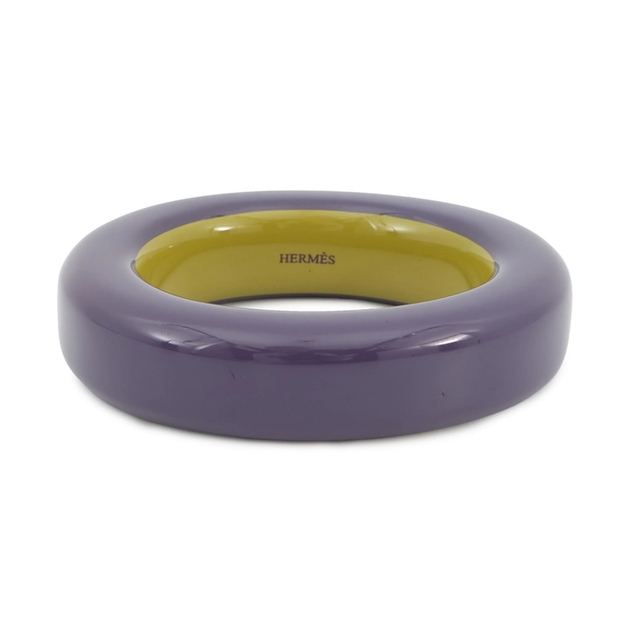 Bracelet Lacquer and Wood Green Purple