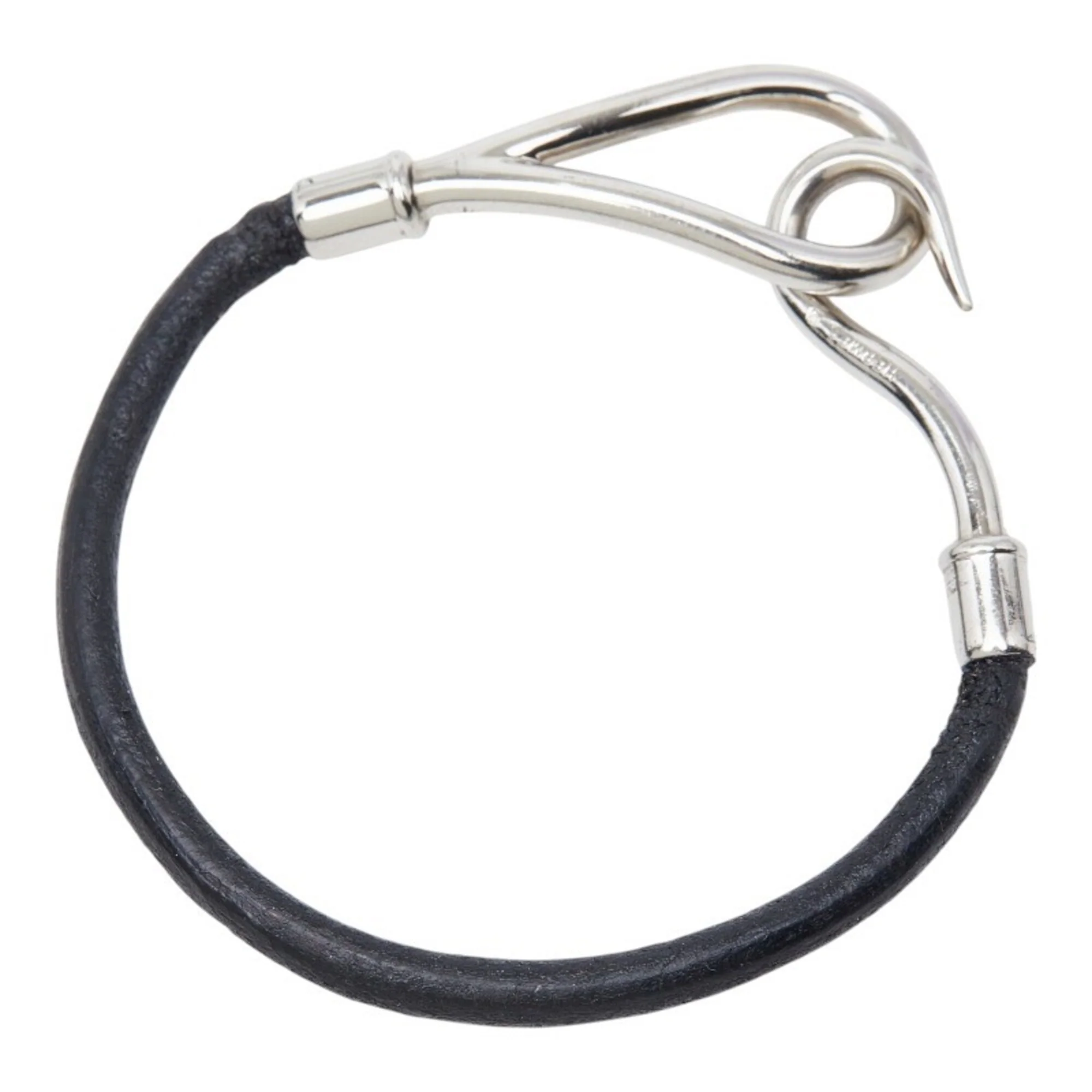 Bracelet Leather and Metal Black - Image 2