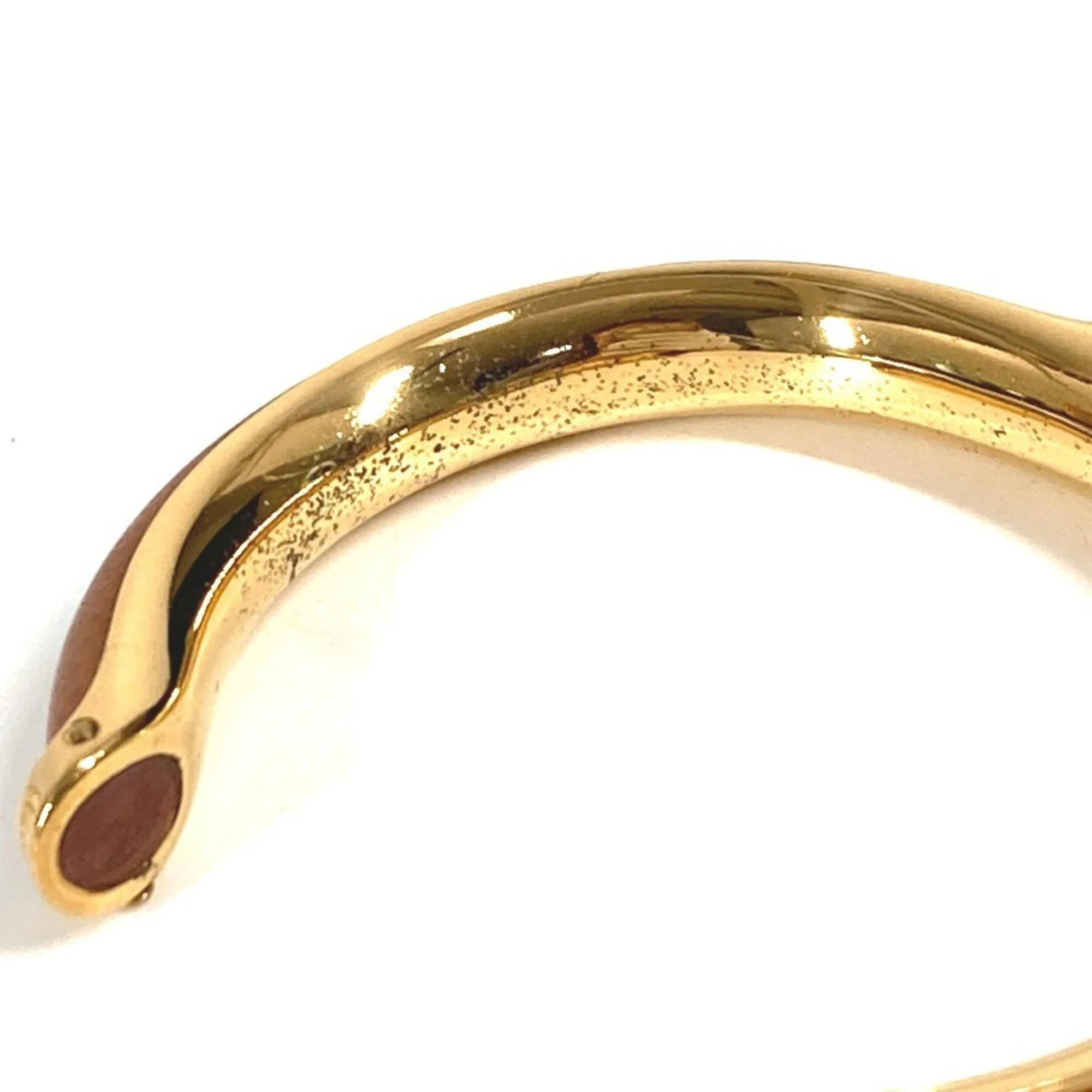 Bracelet Leather and Metal Brown and Gold - Image 8