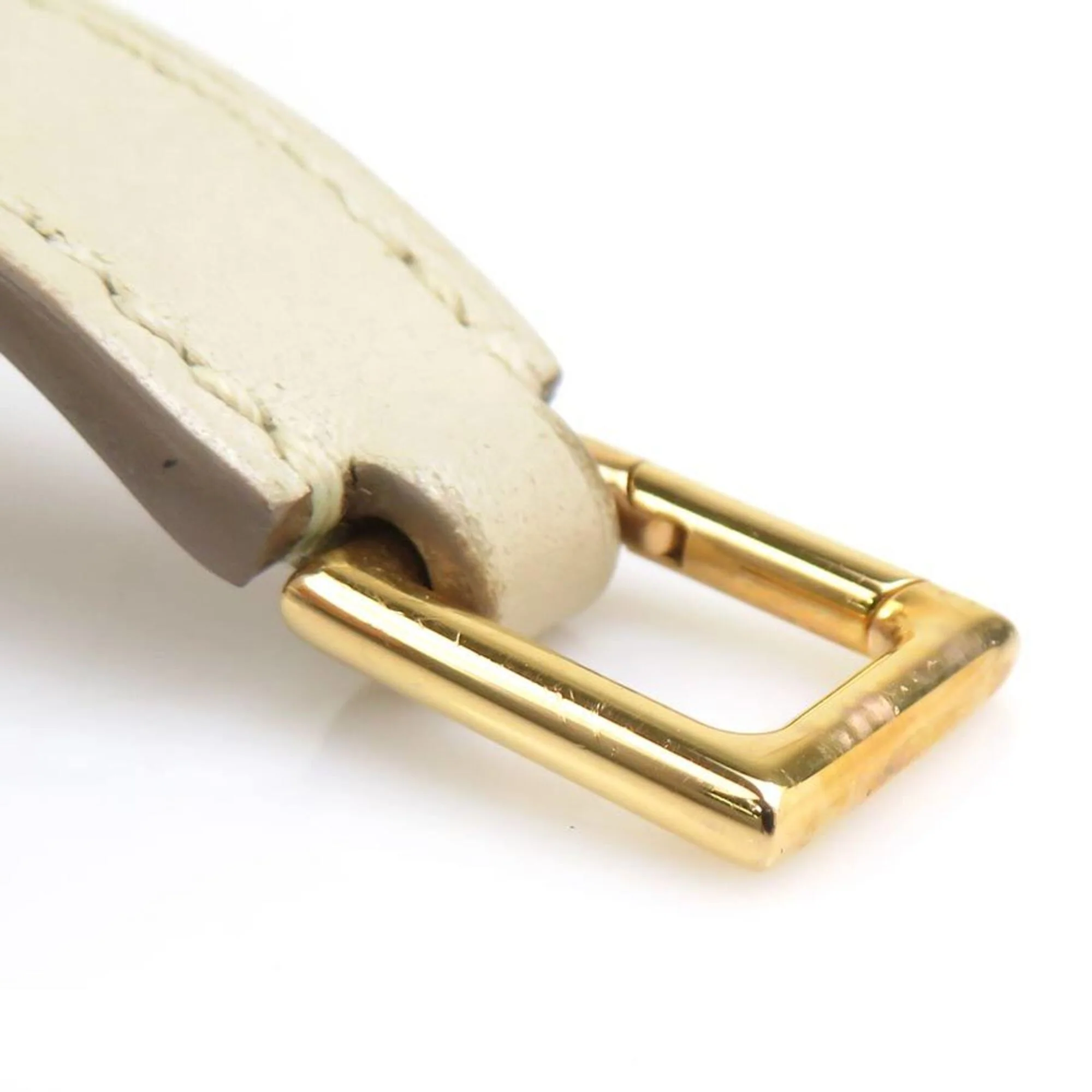 Bracelet Leather and Metal Ivory and Gold - Image 9