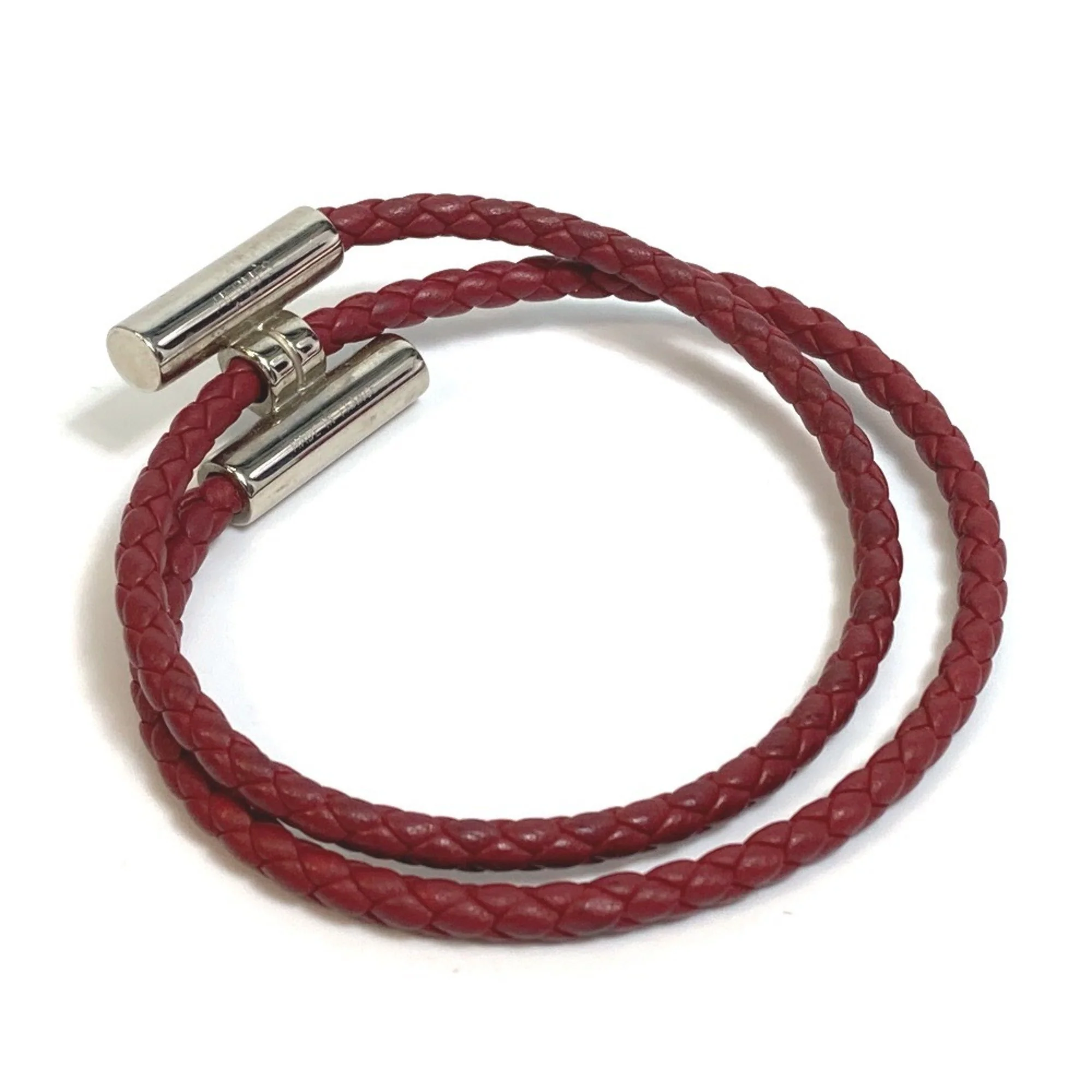 Bracelet Leather Red Brown - Image 2