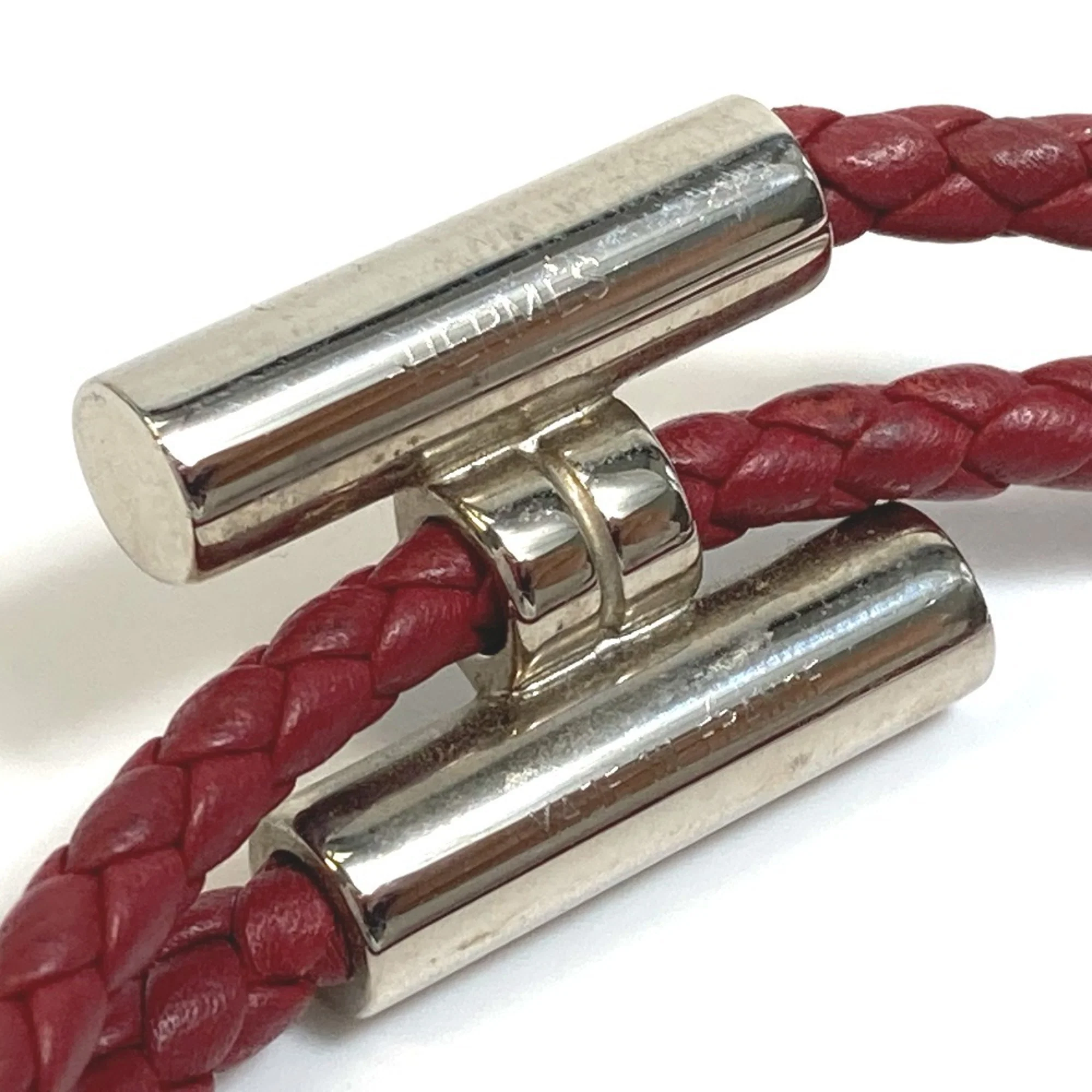 Bracelet Leather Red Brown - Image 3