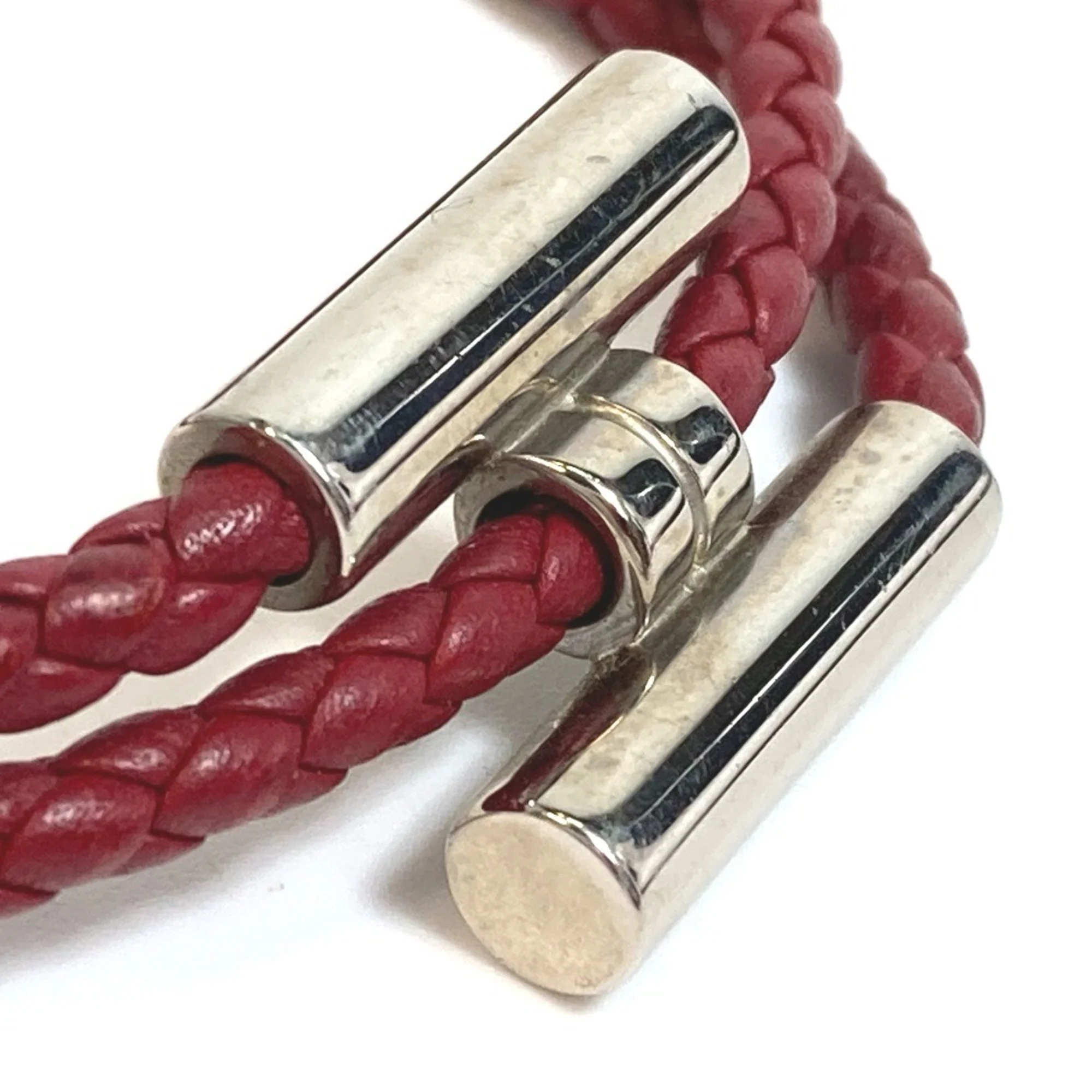 Bracelet Leather Red Brown - Image 5