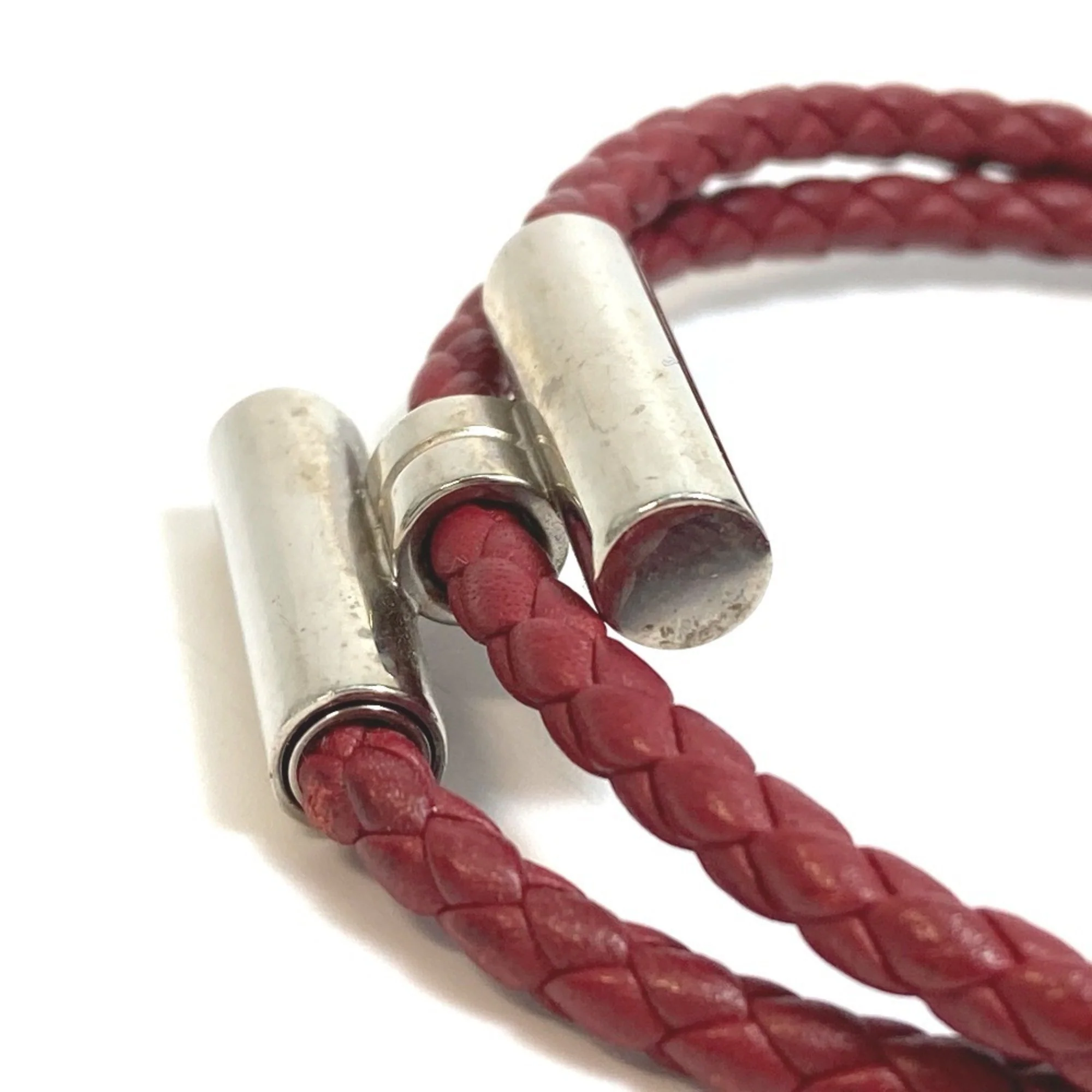 Bracelet Leather Red Brown - Image 7