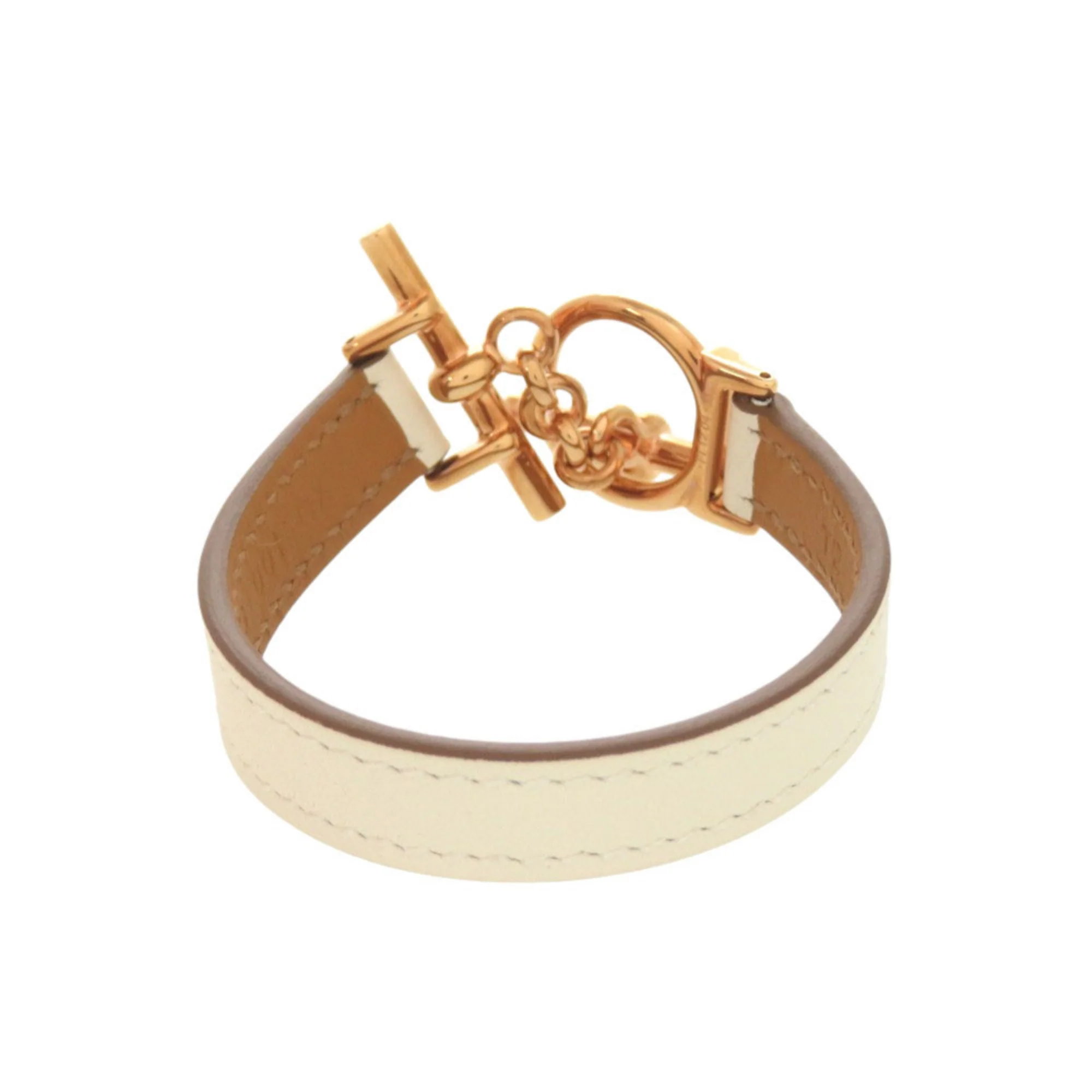 Bracelet Swift Leather and Rose Gold Beige - Image 3