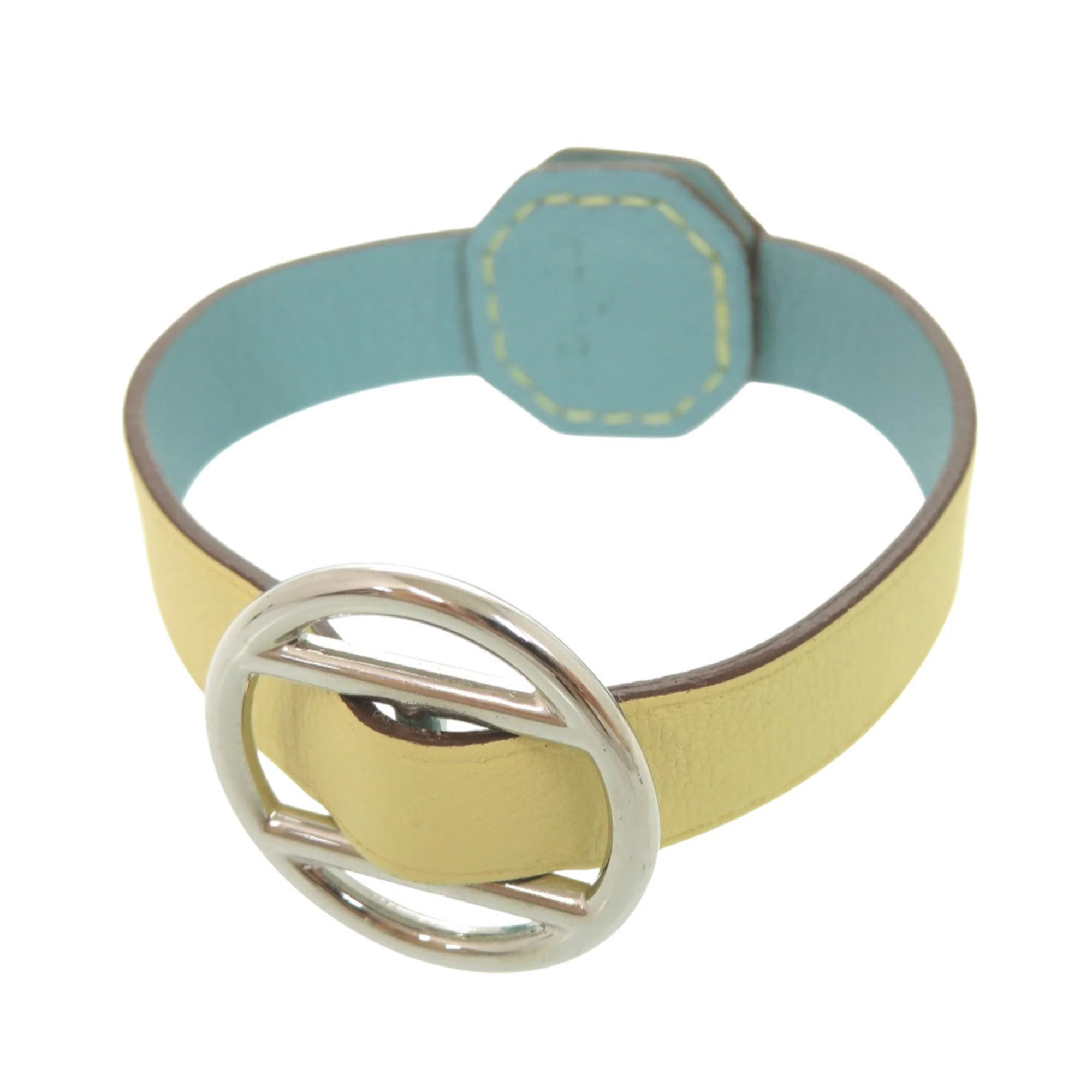 Bracelet Swift Leather Light Blue and Yellow