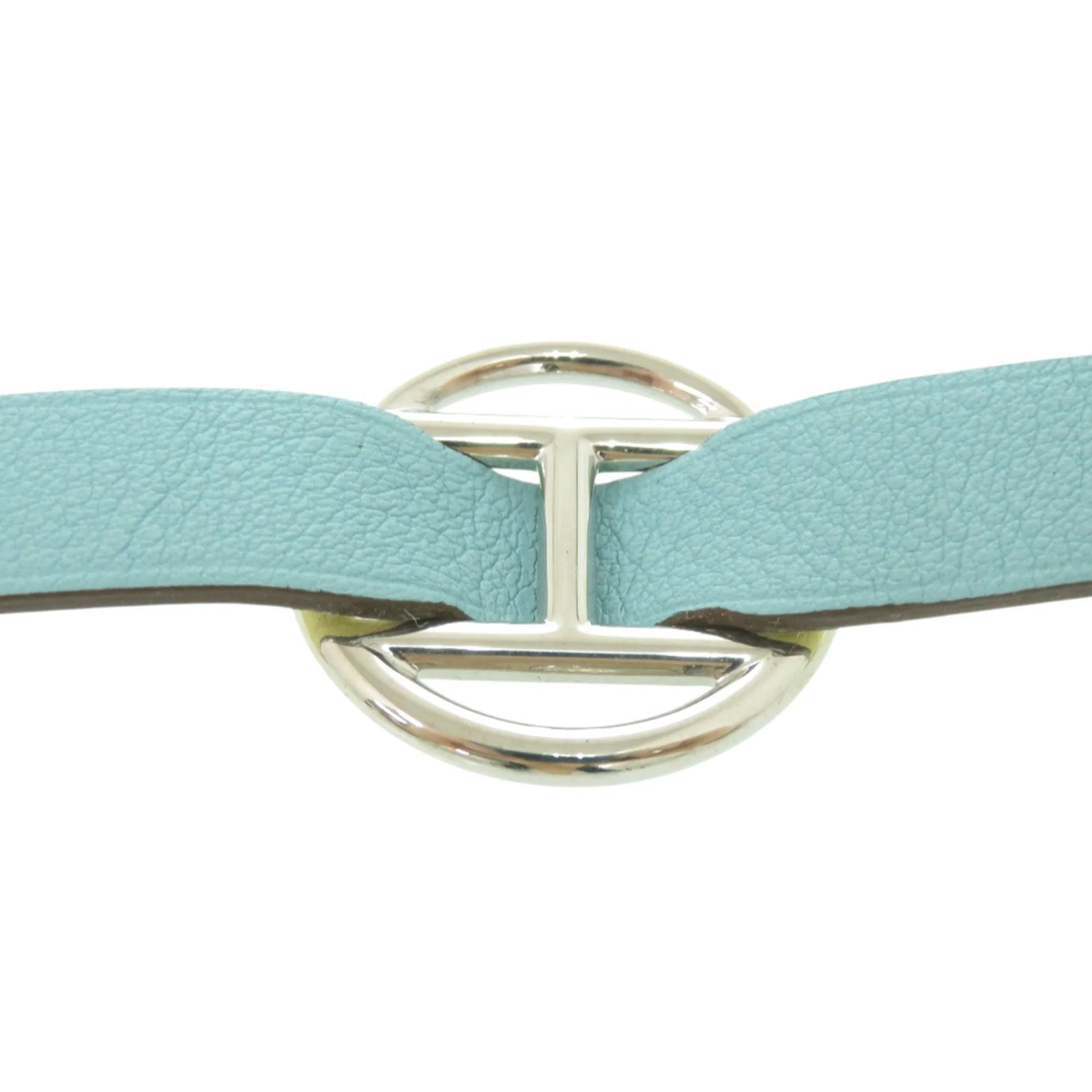Bracelet Swift Leather Light Blue and Yellow - Image 4