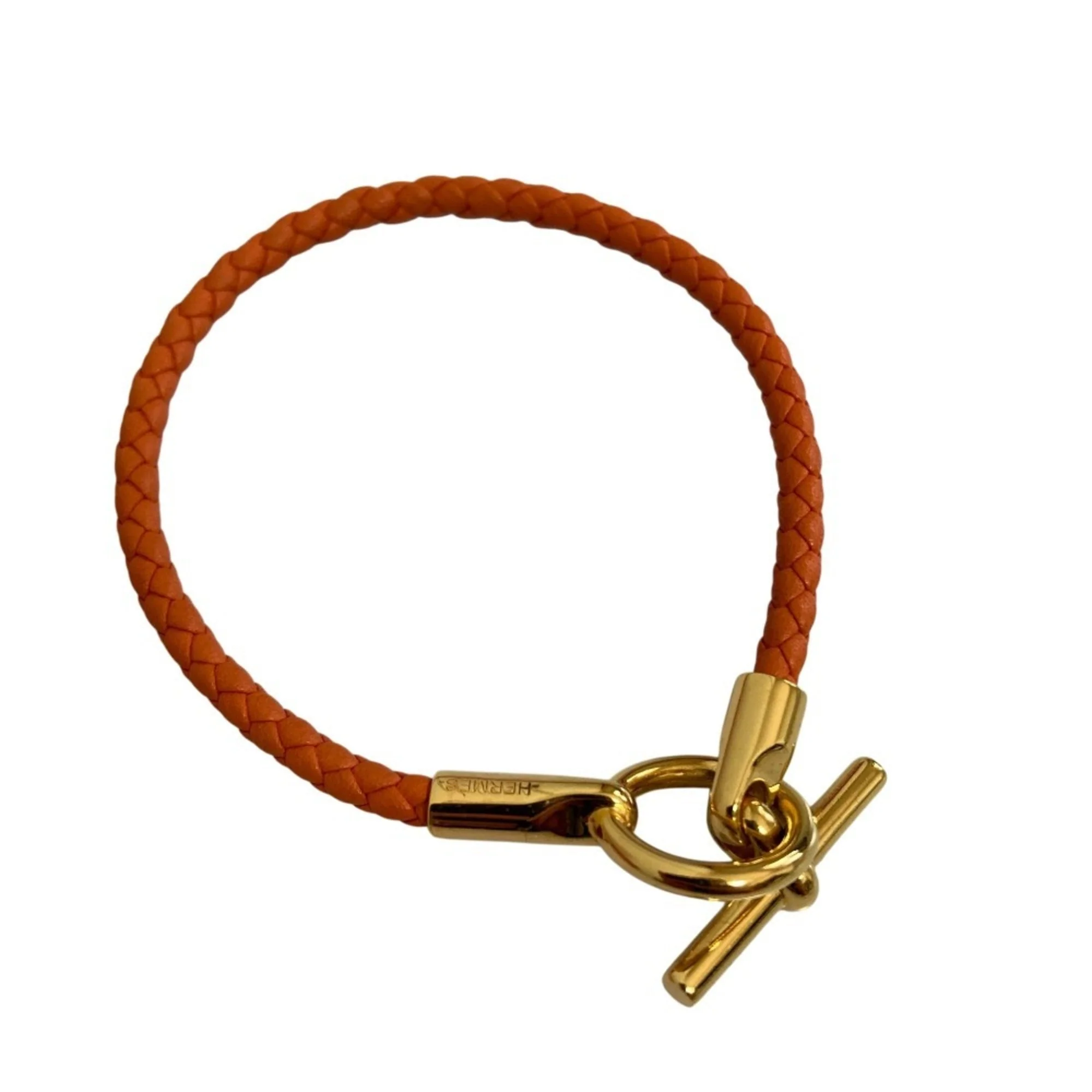 Charm Bracelet Leather Orange - Image 3