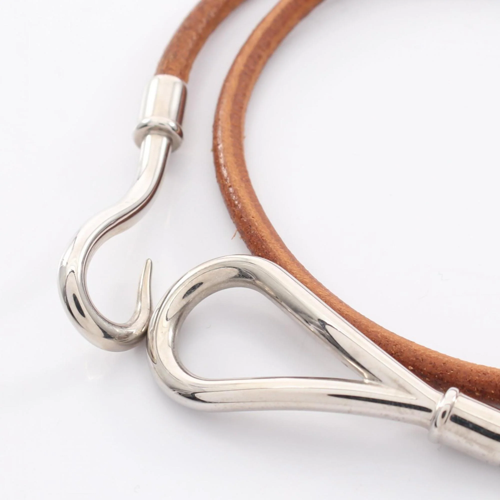 Choker Bracelet Leather and Stainless Steel - Image 3