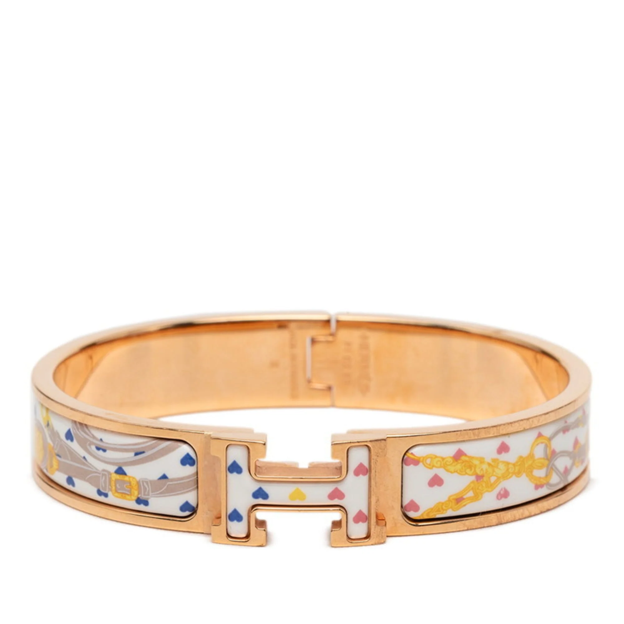 Click H Bracelet Enamel Gold Plated