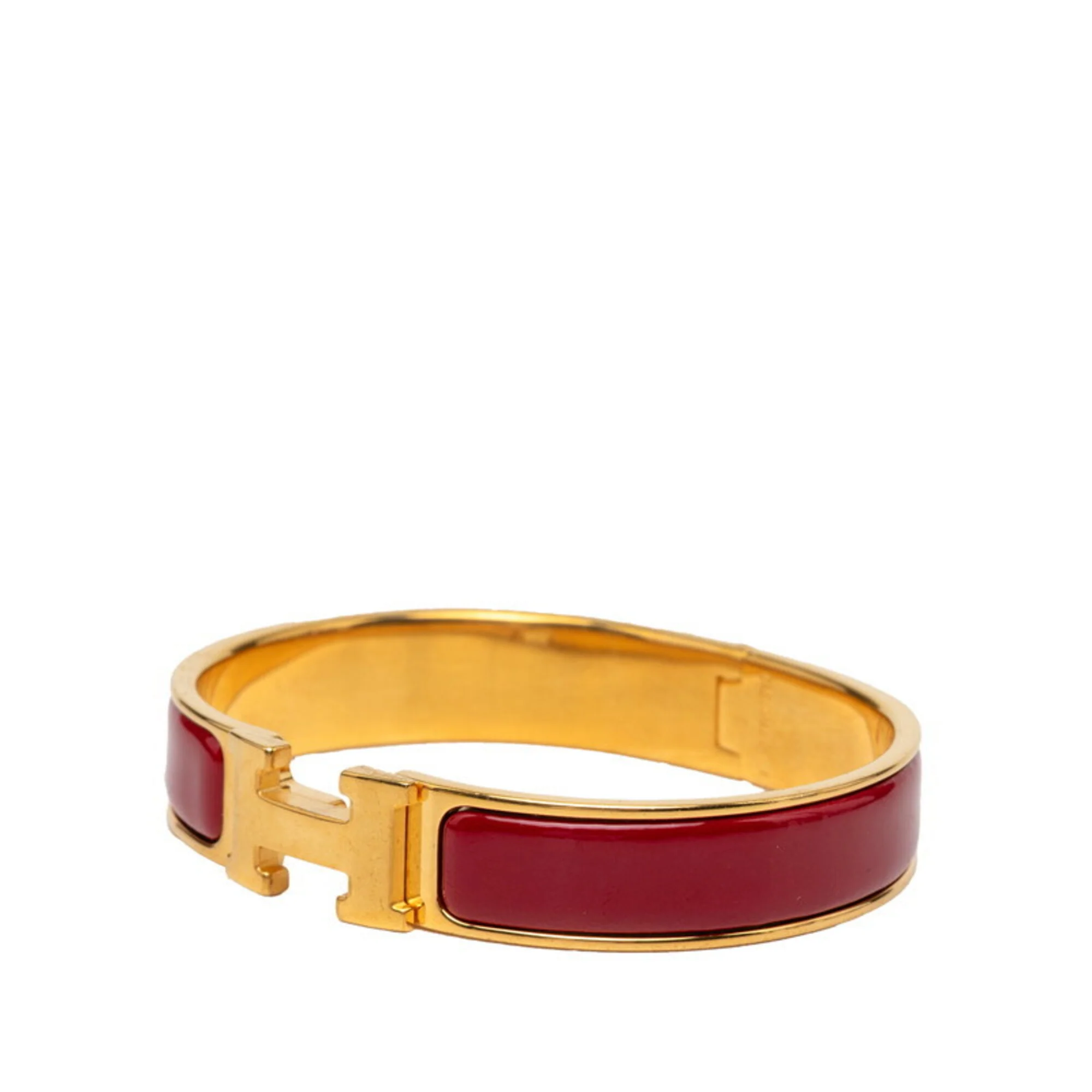 Click H Bracelet Gold Plating Mini with Red Enamel - Image 2