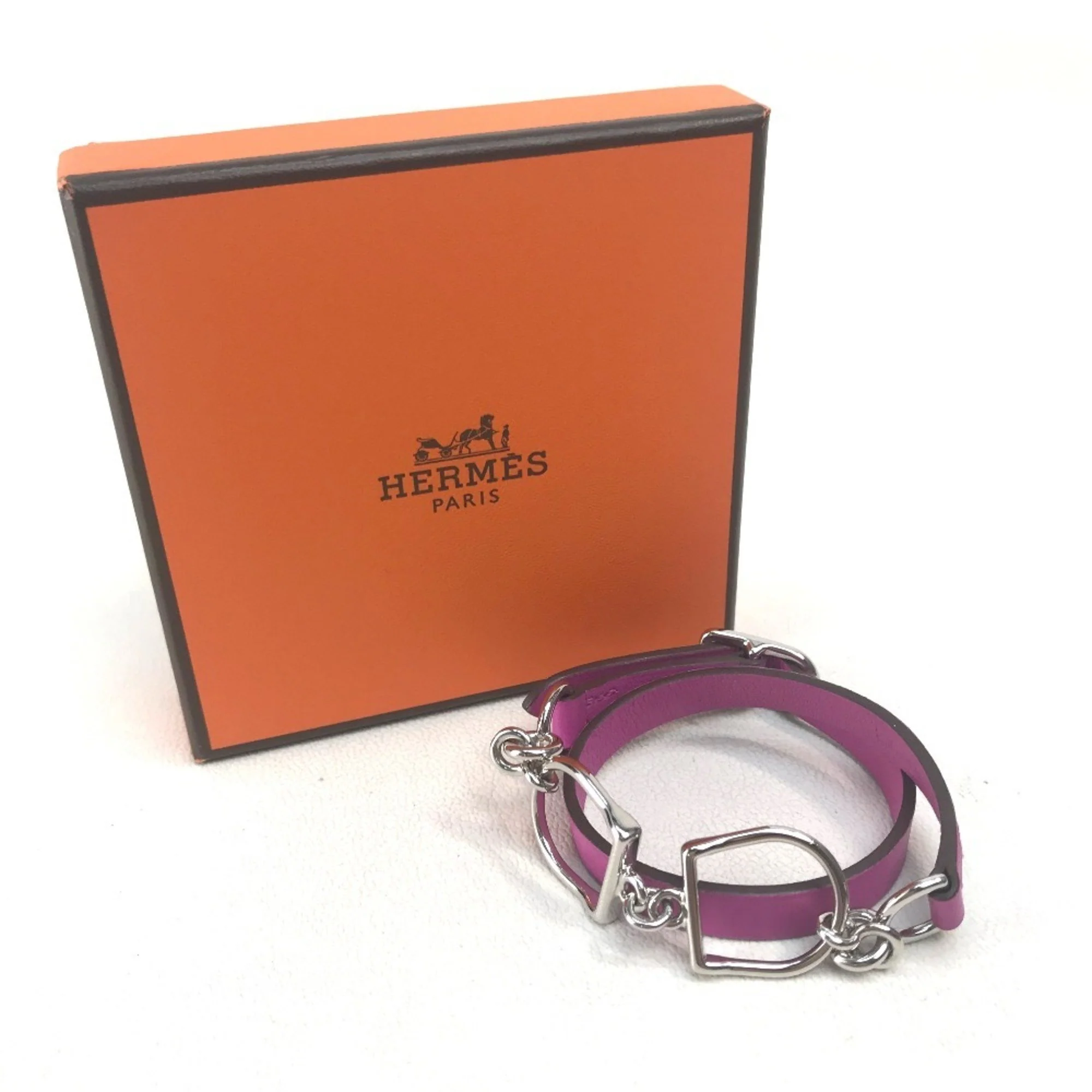 Etrier Double Tour Bracelet Swift Leather Purple - Image 8