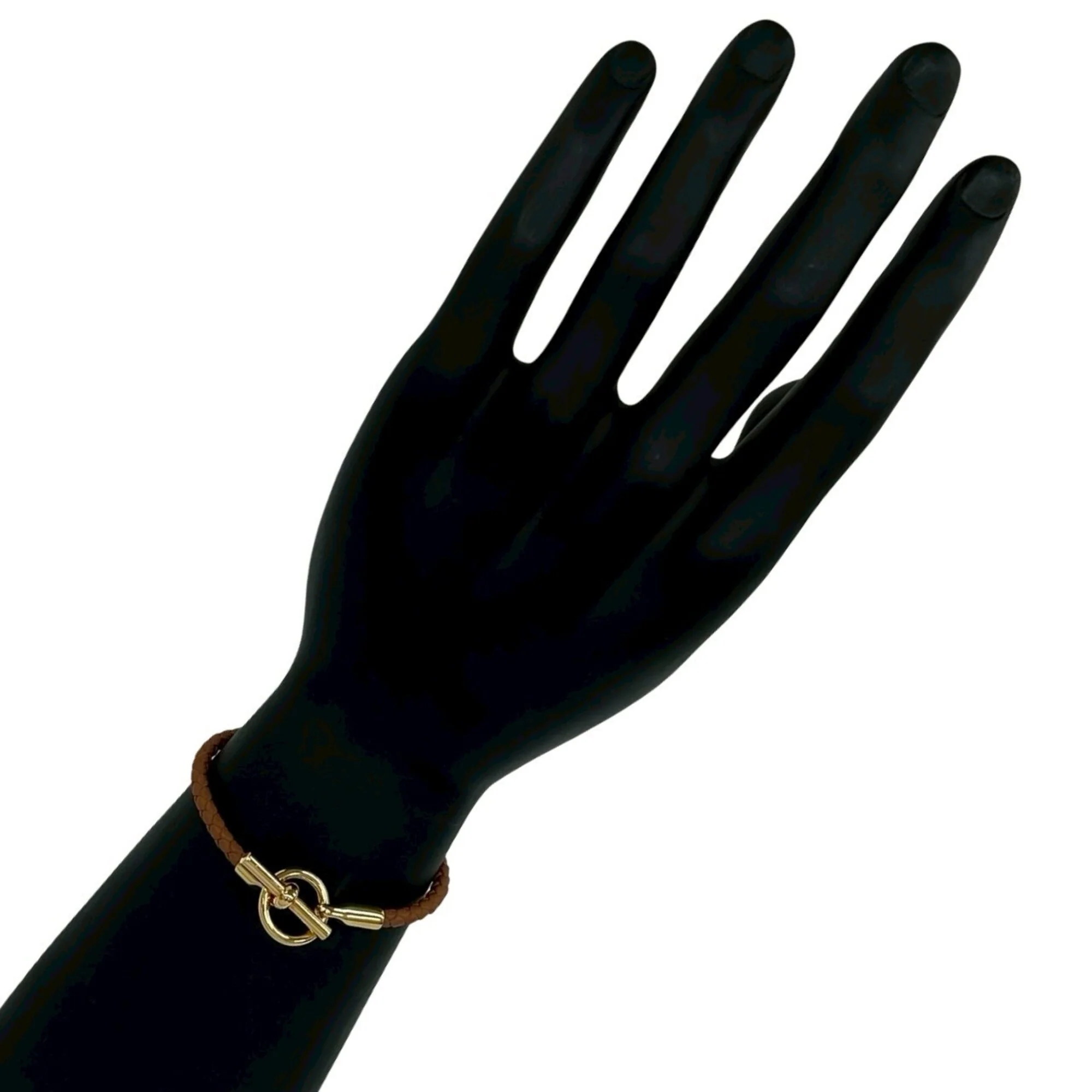 Glenan Bracelet Gold and Leather - Image 2
