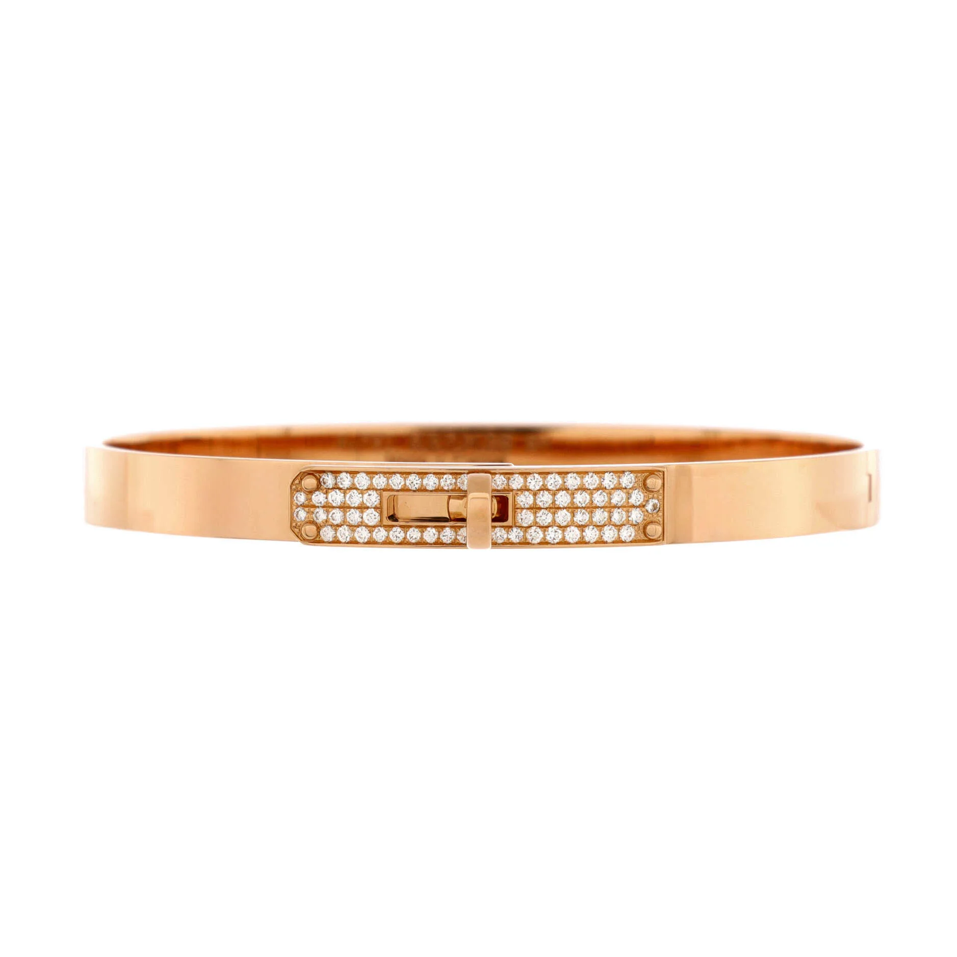Kelly Bracelet 18K Rose Gold and Pave Diamonds Small