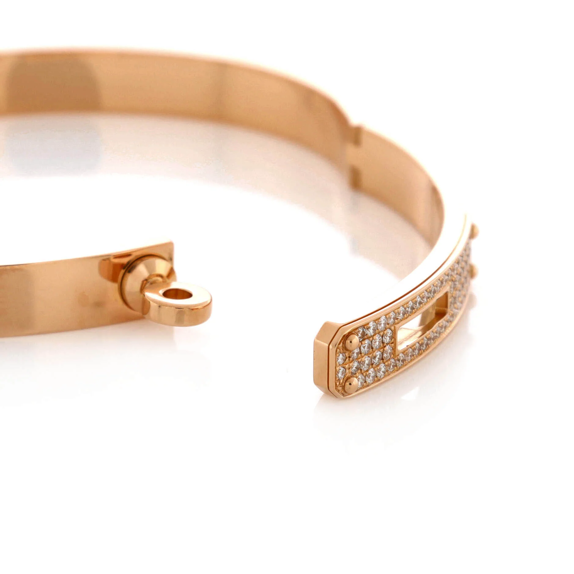 Kelly Bracelet 18K Rose Gold and Pave Diamonds Small - Image 3