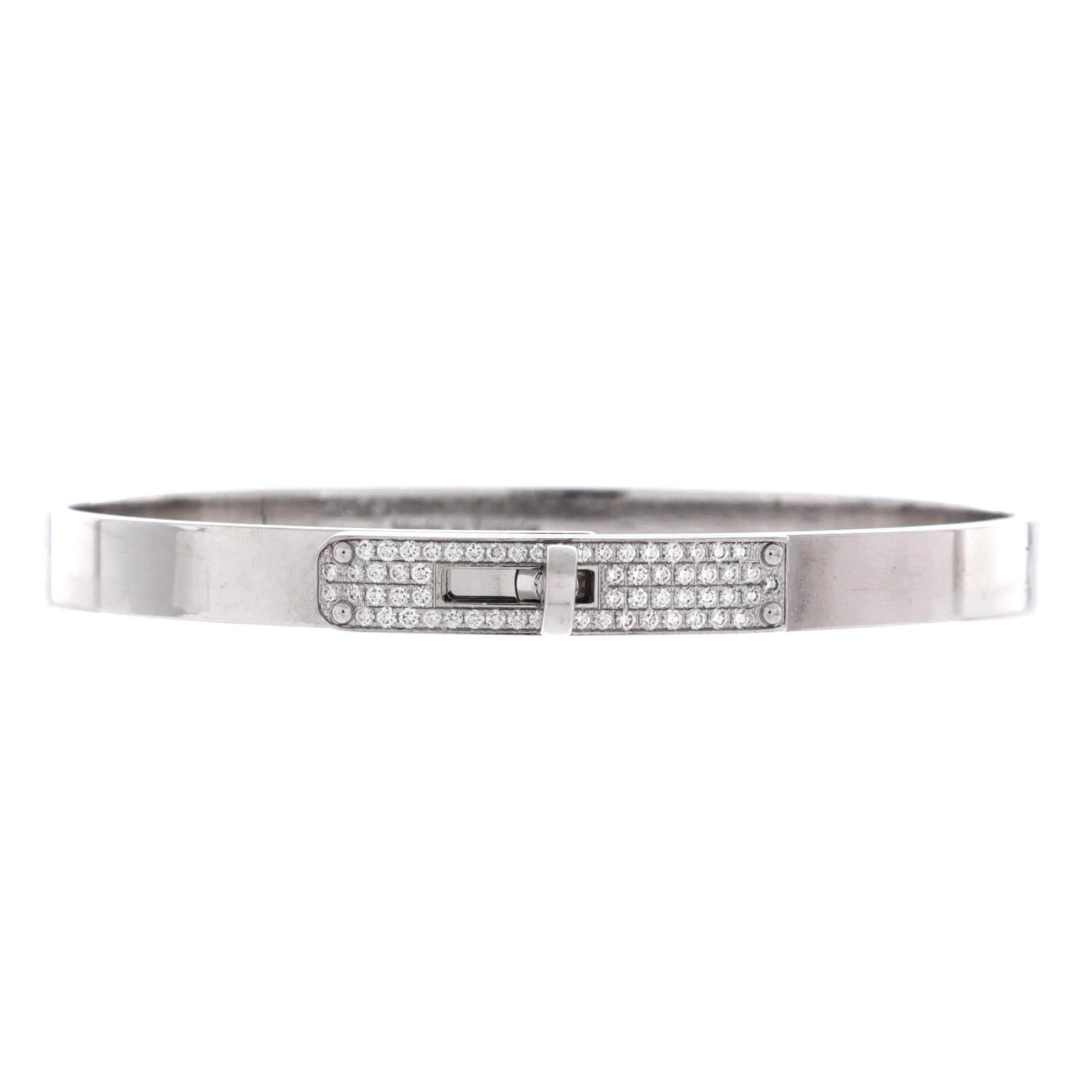 Kelly Bracelet 18K White Gold and Pave Diamonds Small