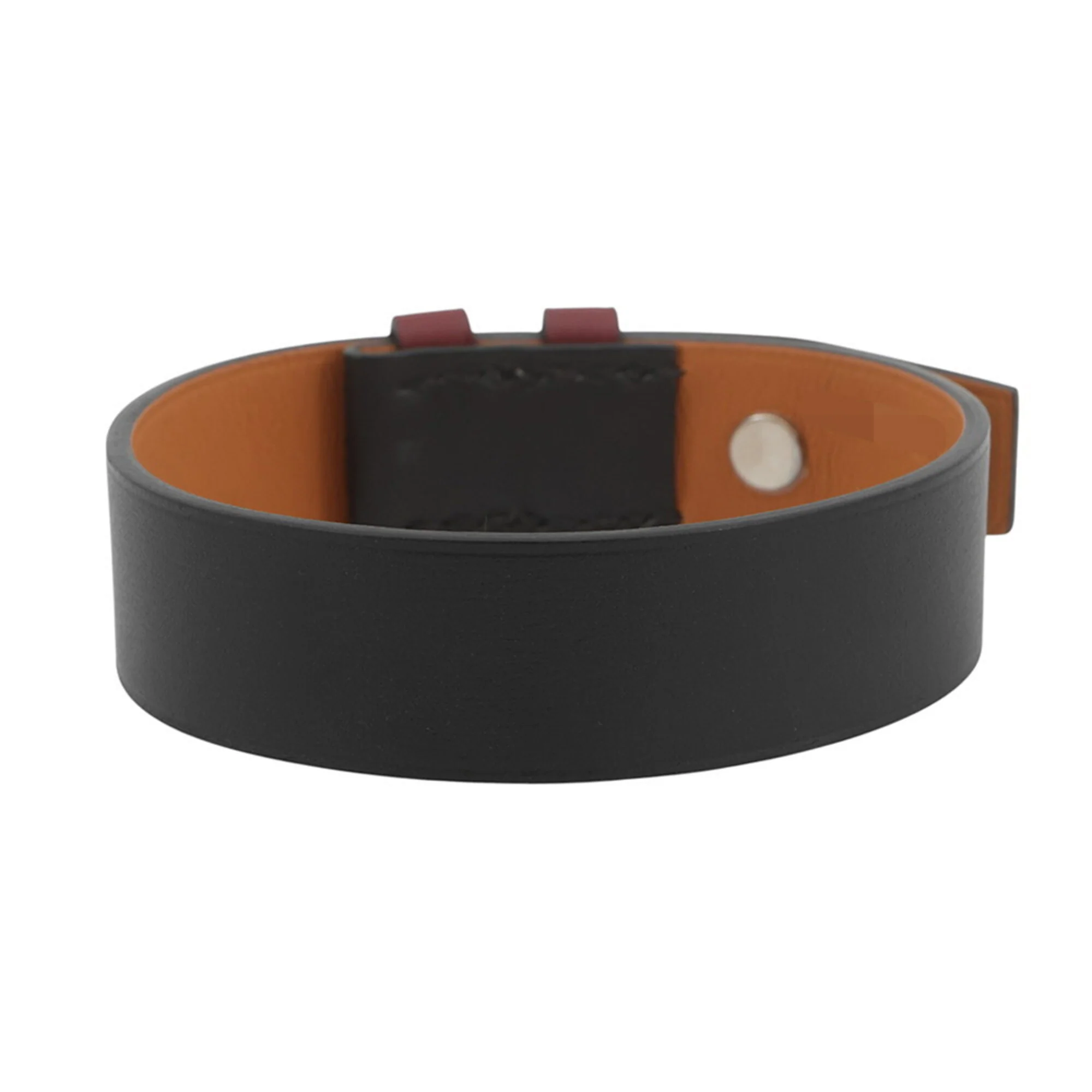 Leather Bracelet Black and Red - Image 4