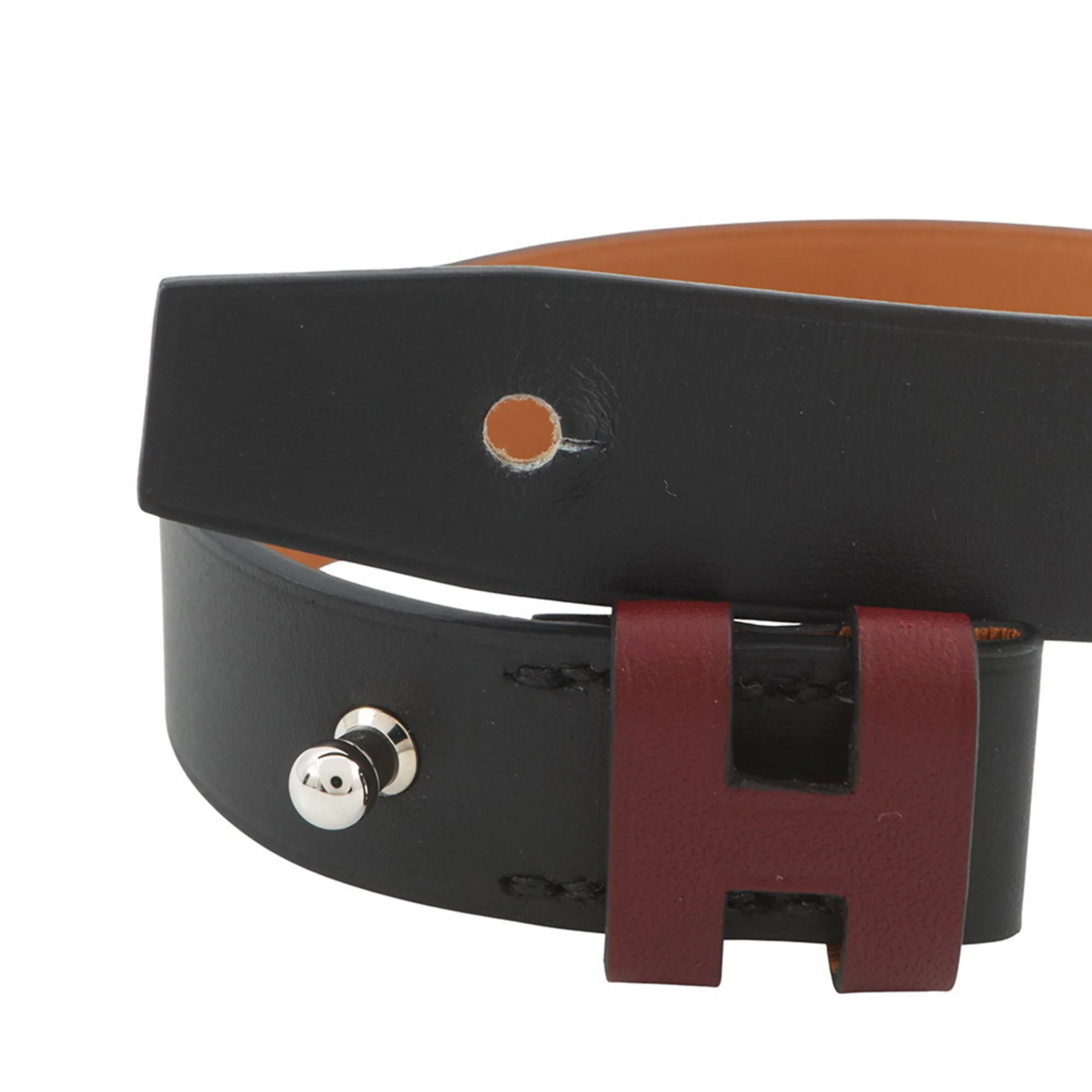 Leather Bracelet Black and Red - Image 6