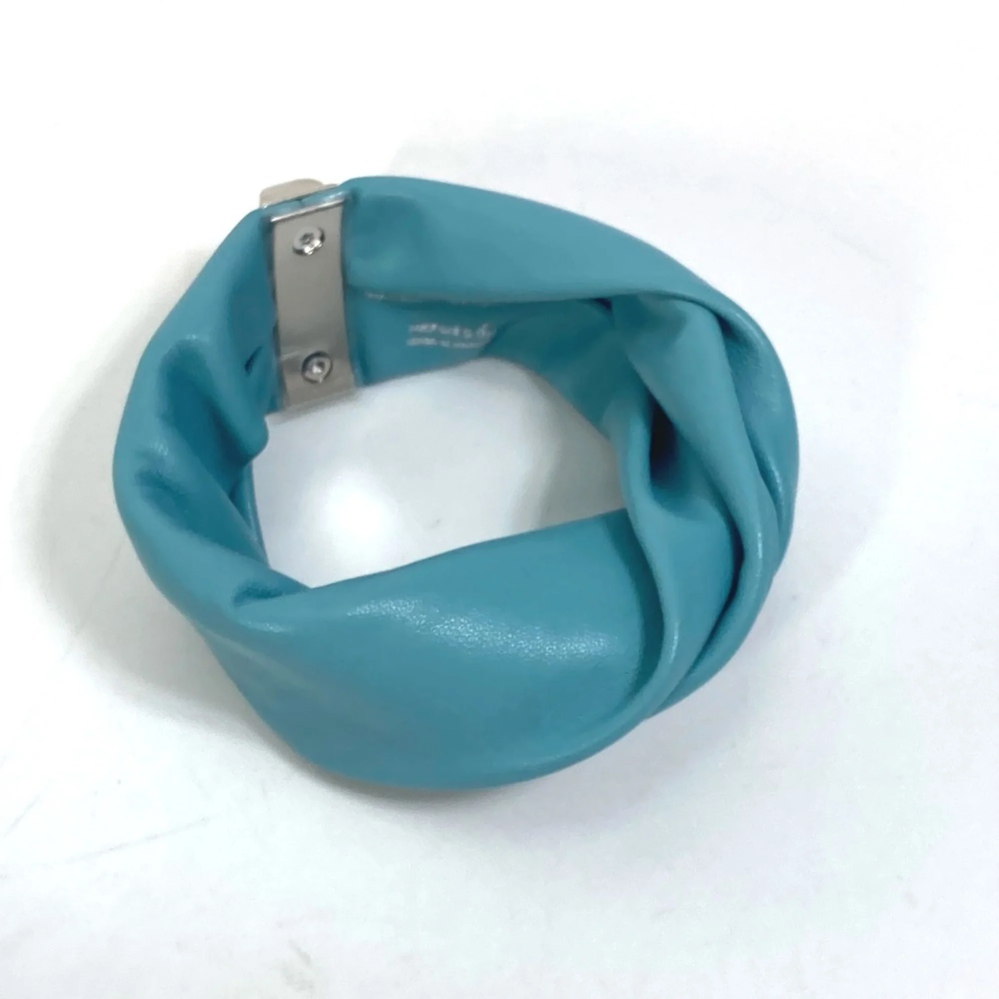 Medor Torsade Petit H Bracelet Leather Light Blue Silver - Image 8