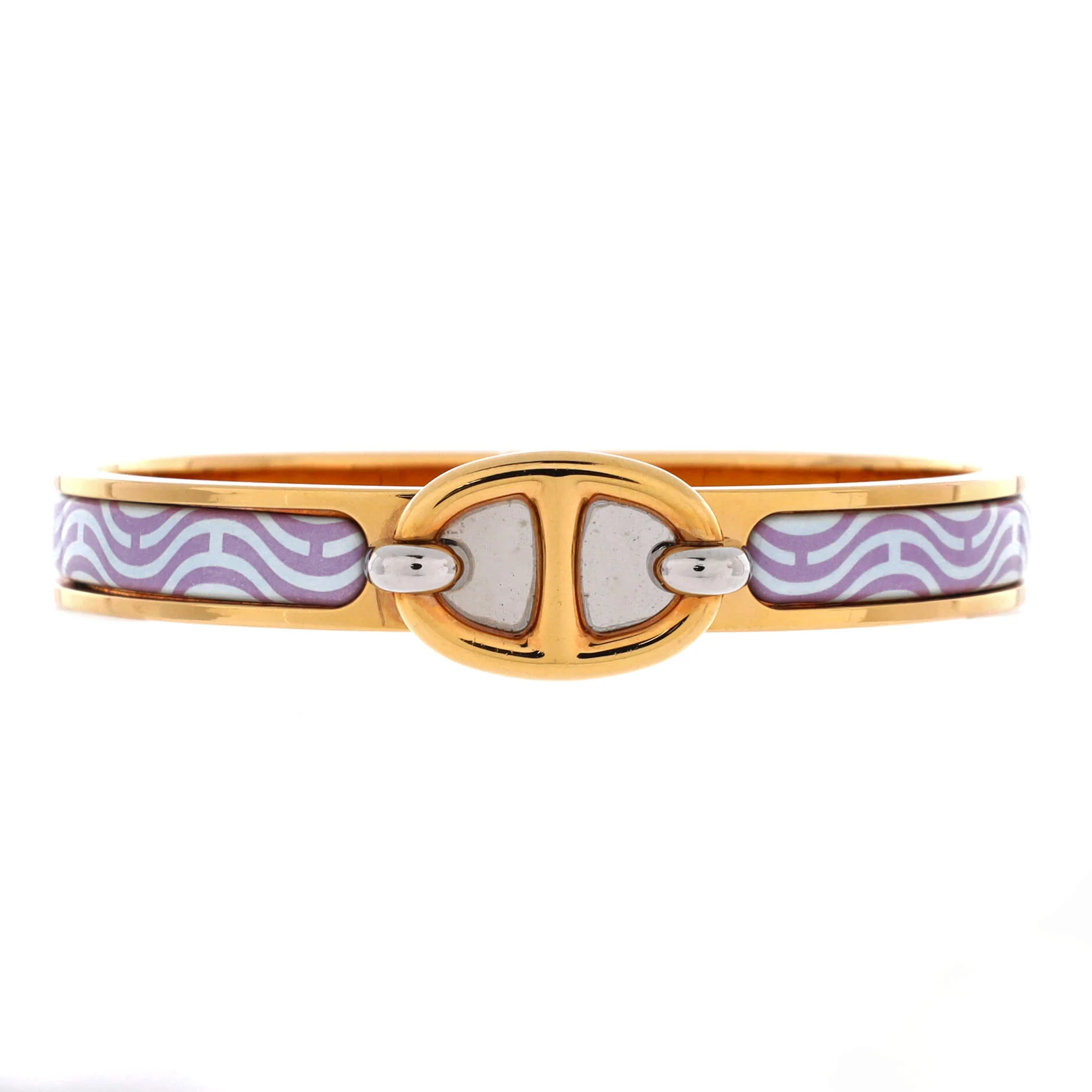 Mini Clic Chaine d'Ancre Bracelet Metal and Printed Enamel