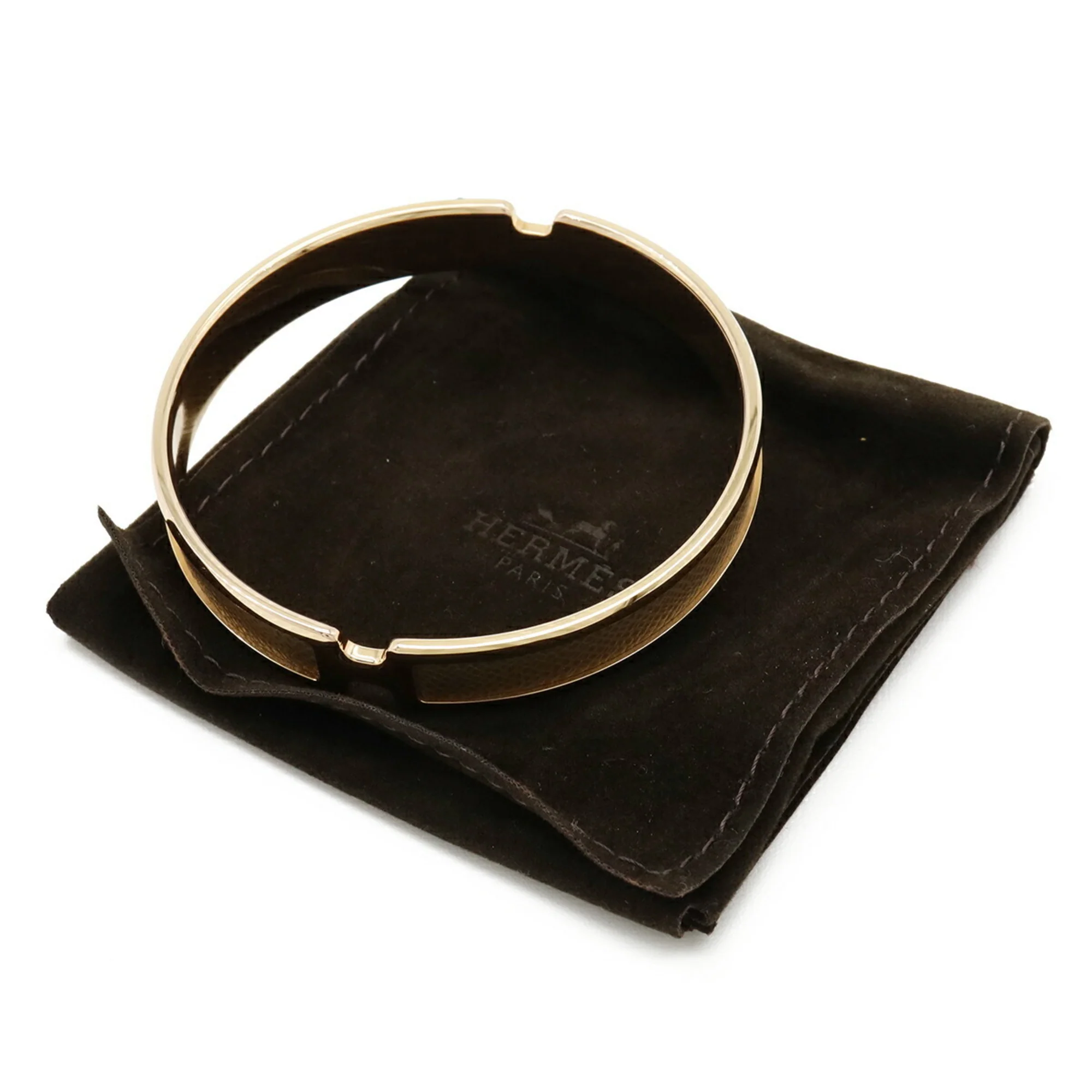 Olympe Bracelet Gold and Leather - Image 7
