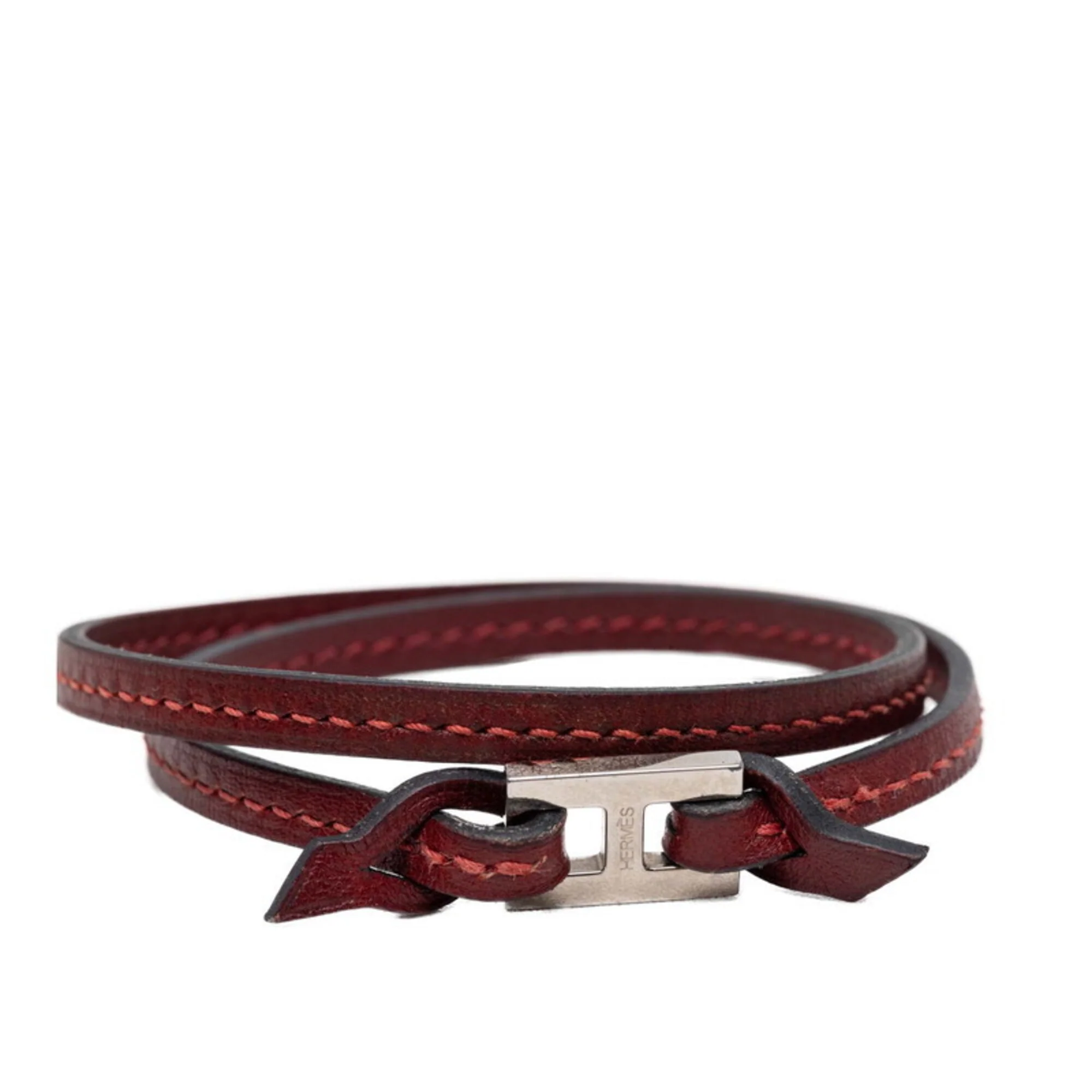 Tillet Double Strand Bracelet Leather Red Wine - Image 4