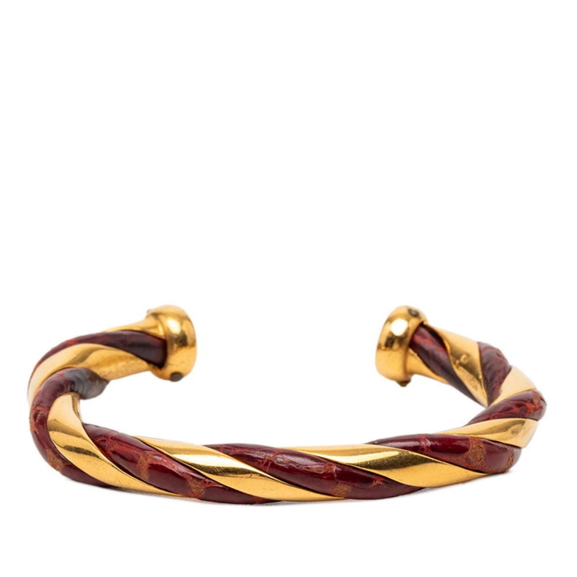 Twist Bracelet Gold and Leather - Image 2