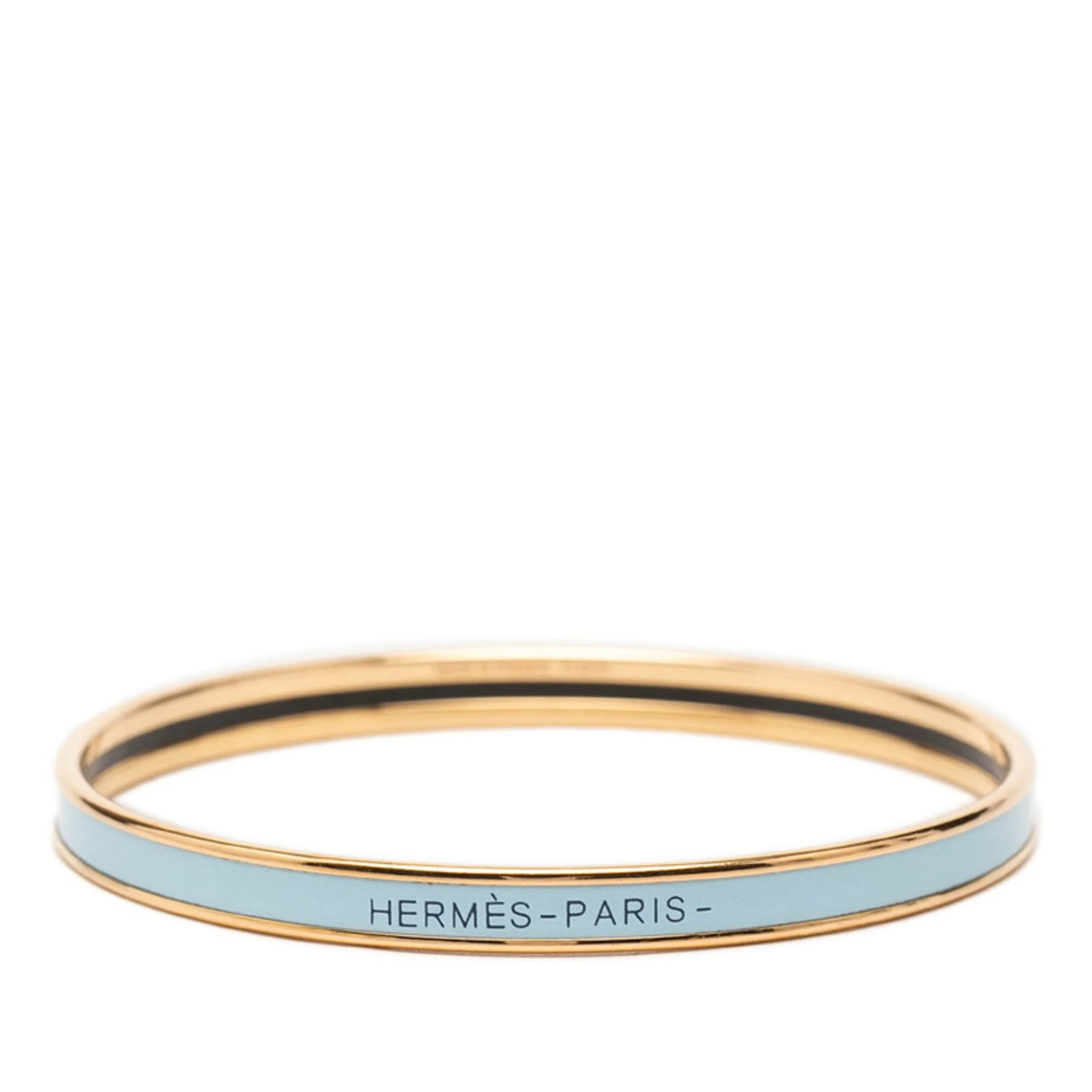 Uni Enamel Bracelet Gold Blue Plated