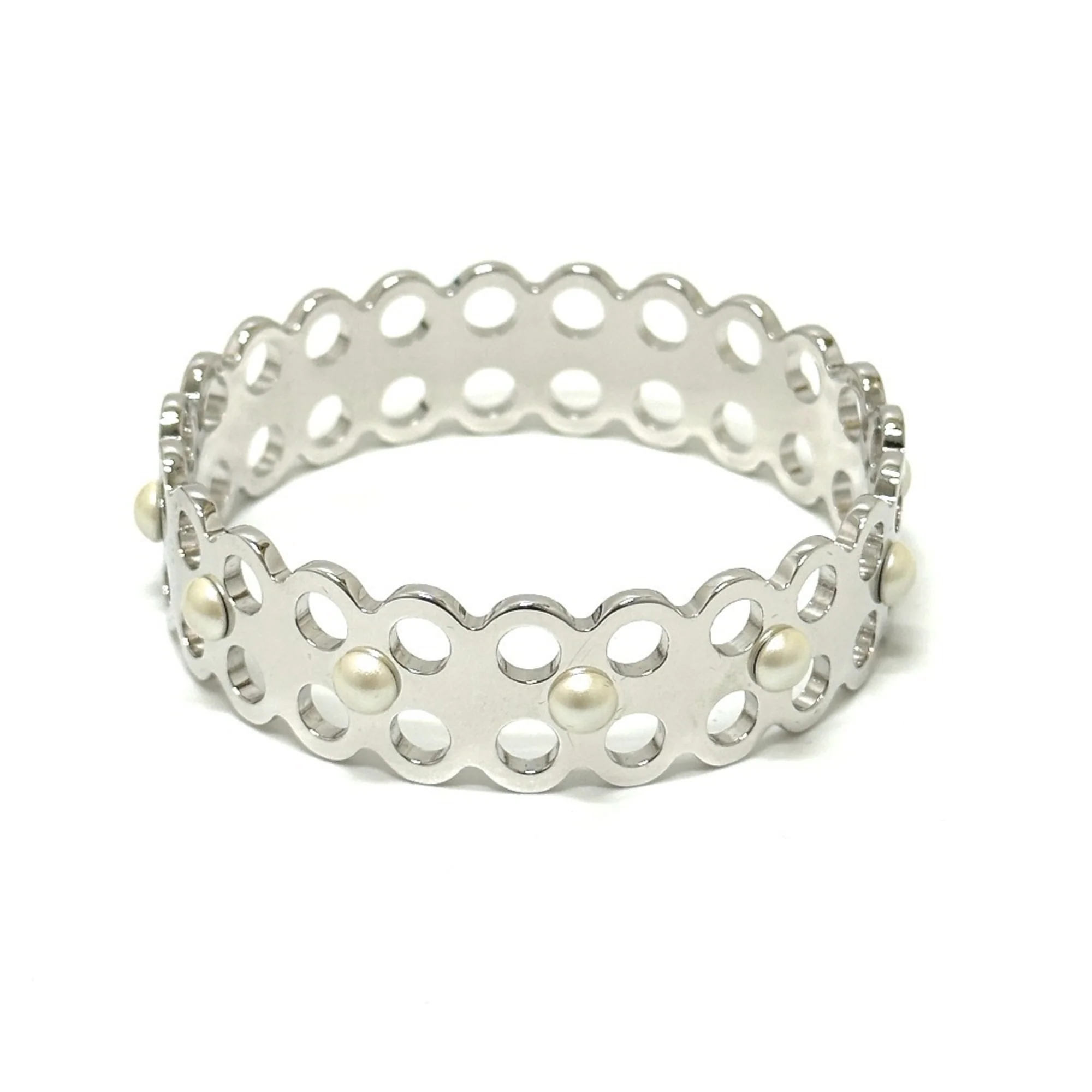 Bangle Bracelet Metal Silver - Image 3
