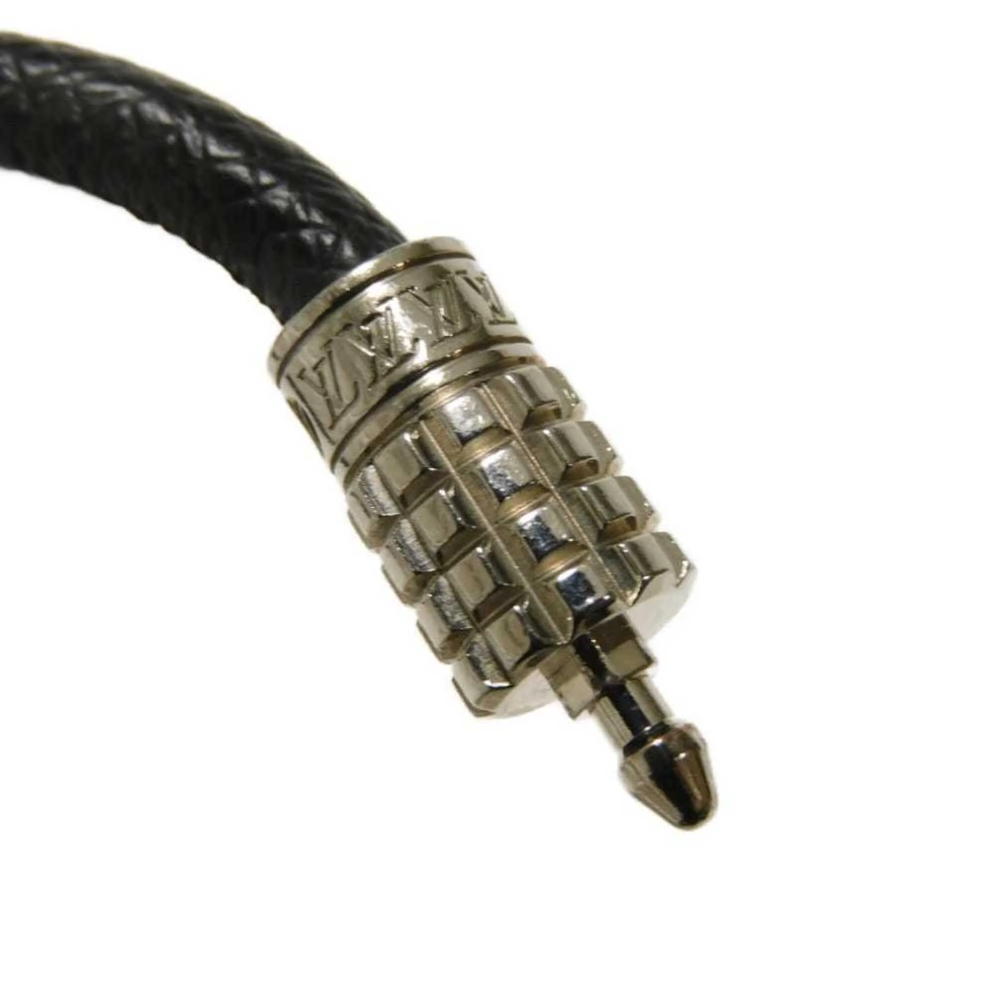 Bracelet Leather Ardoise Black and Silver - Image 6