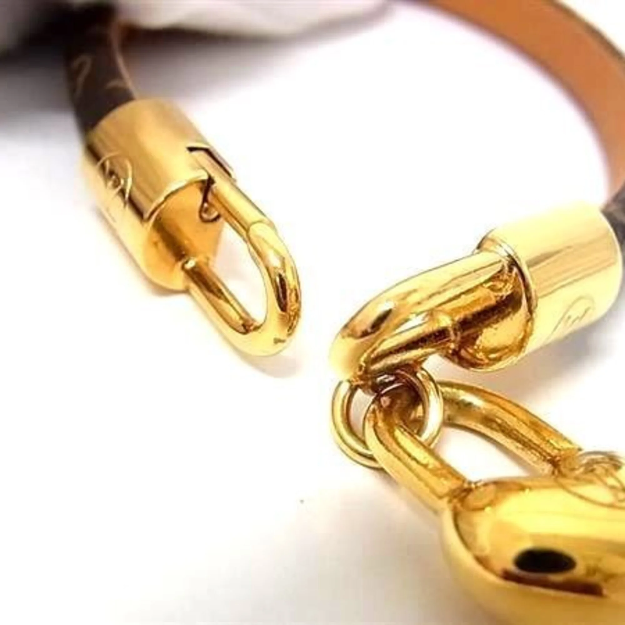 Bracelet Monogram Brown and Gold - Image 3