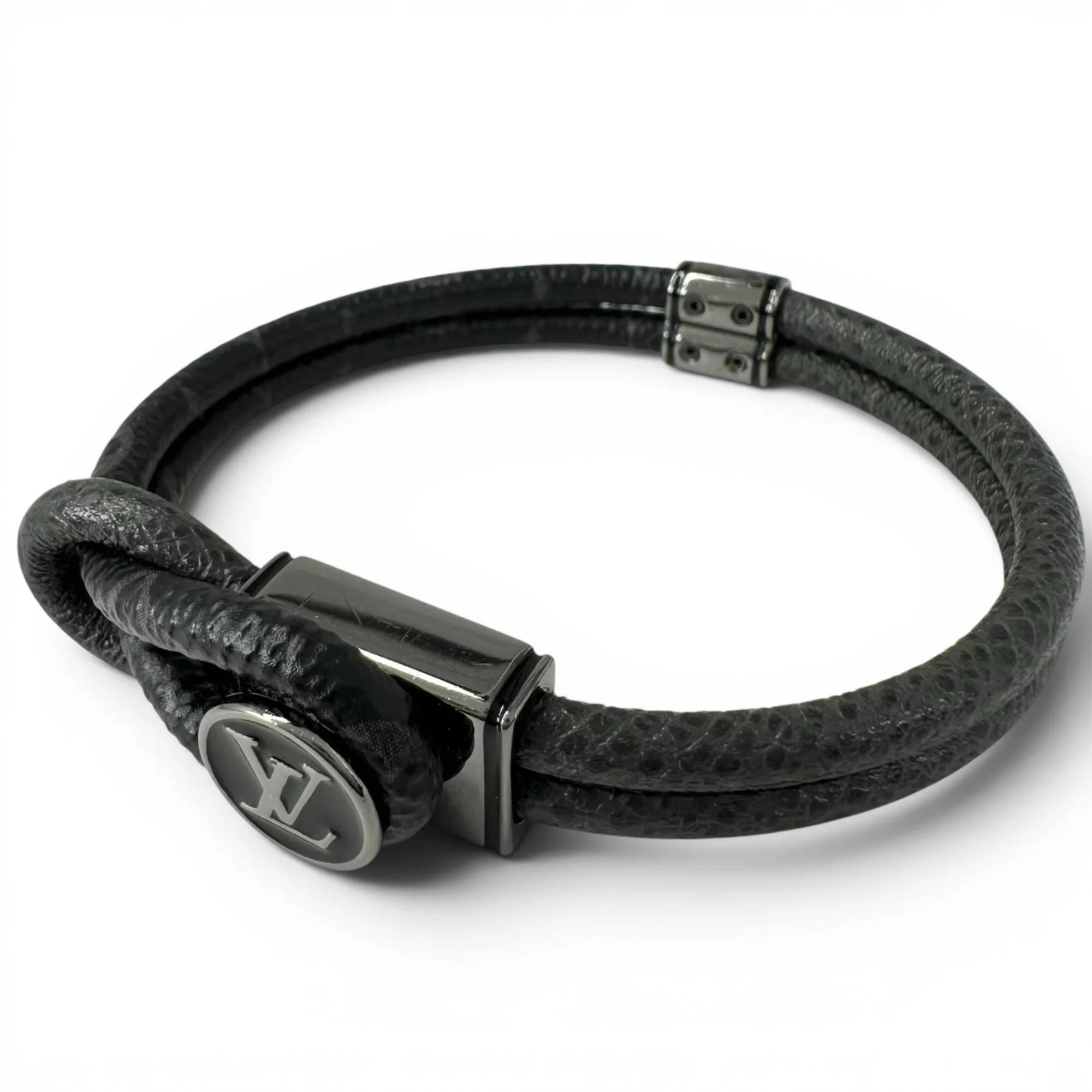 Bracelet Monogram Eclipse Canvas Black and Silver - Image 3