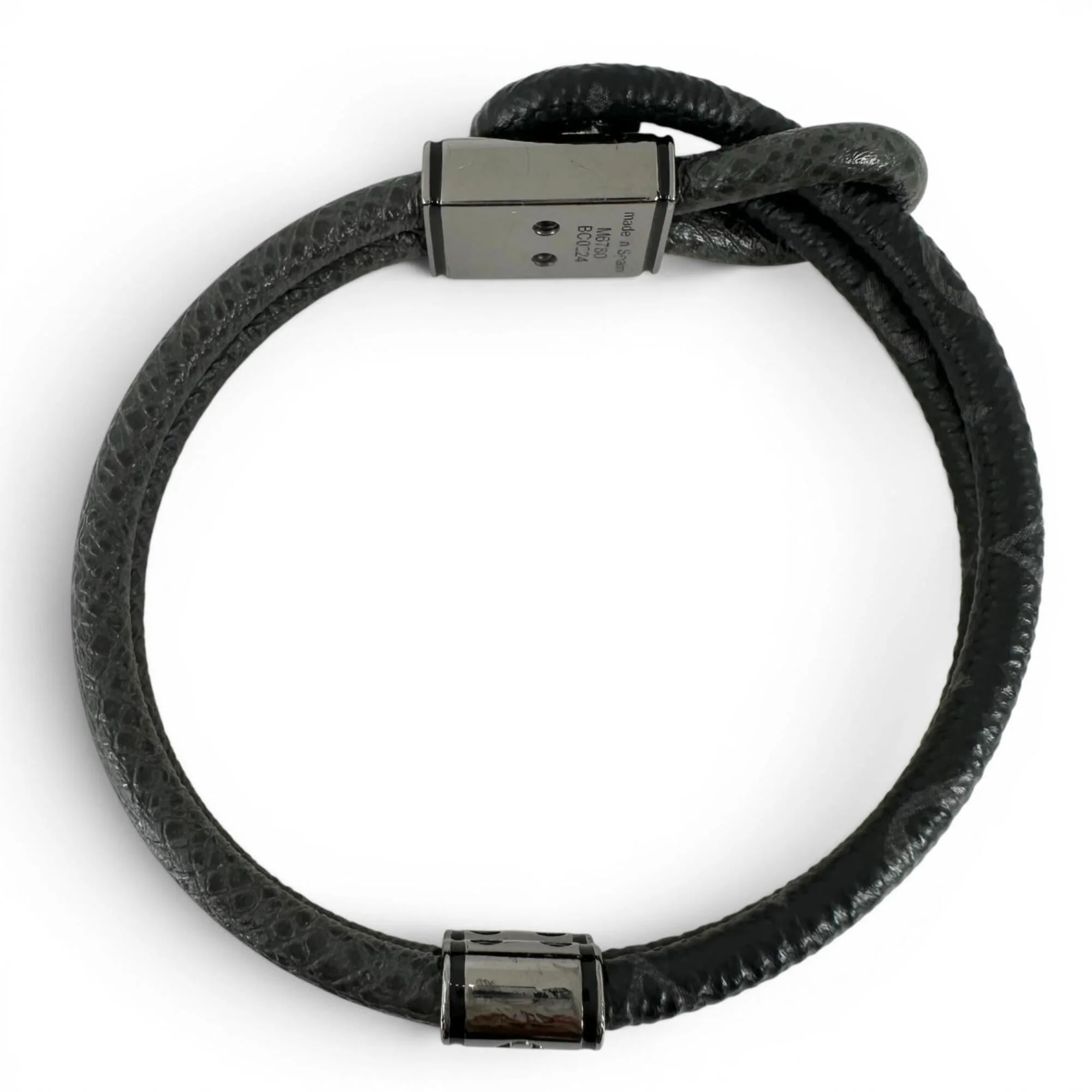 Bracelet Monogram Eclipse Canvas Black and Silver - Image 4