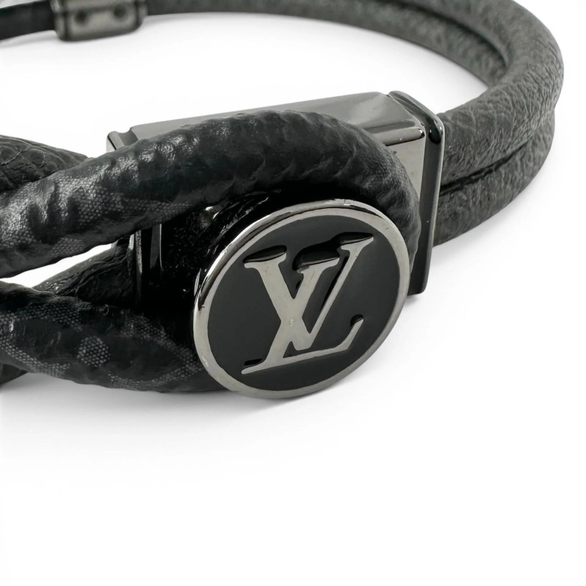 Bracelet Monogram Eclipse Canvas Black and Silver - Image 6