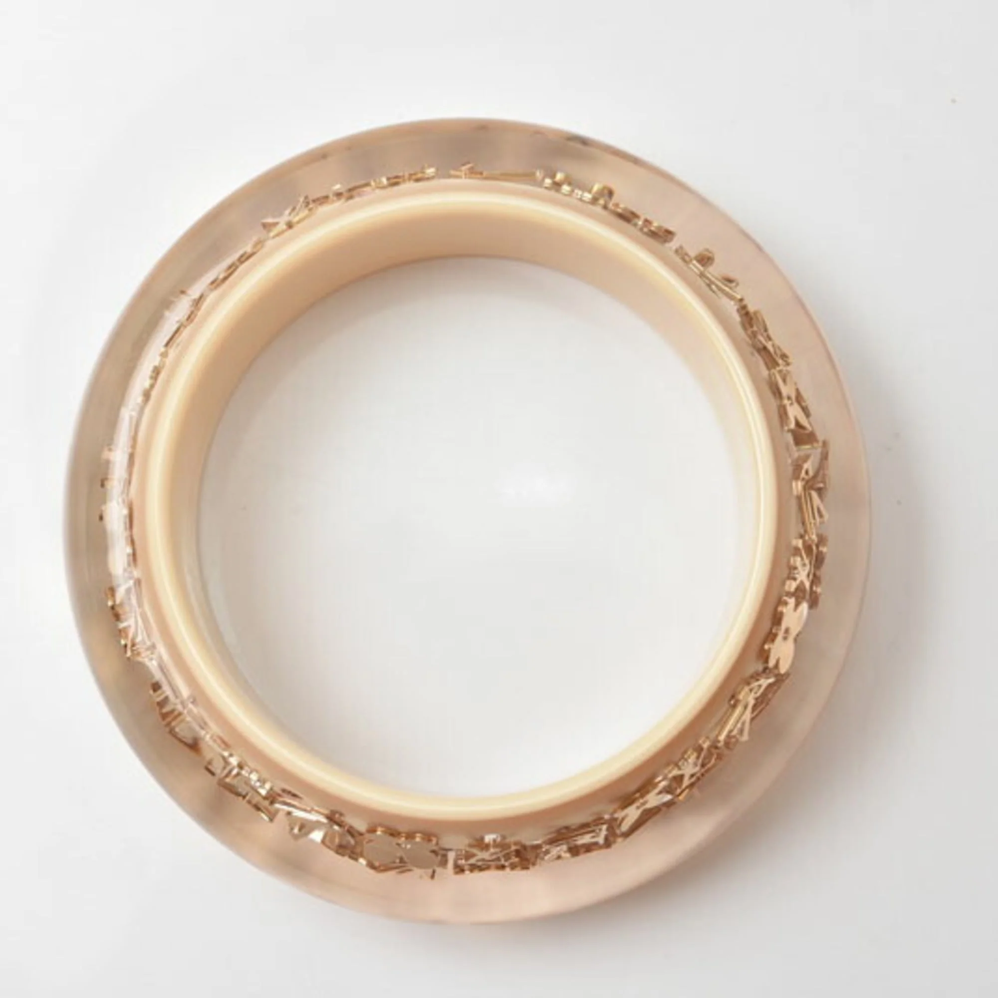 Bracelet Plastic Beige Gold With Crystal - Image 6